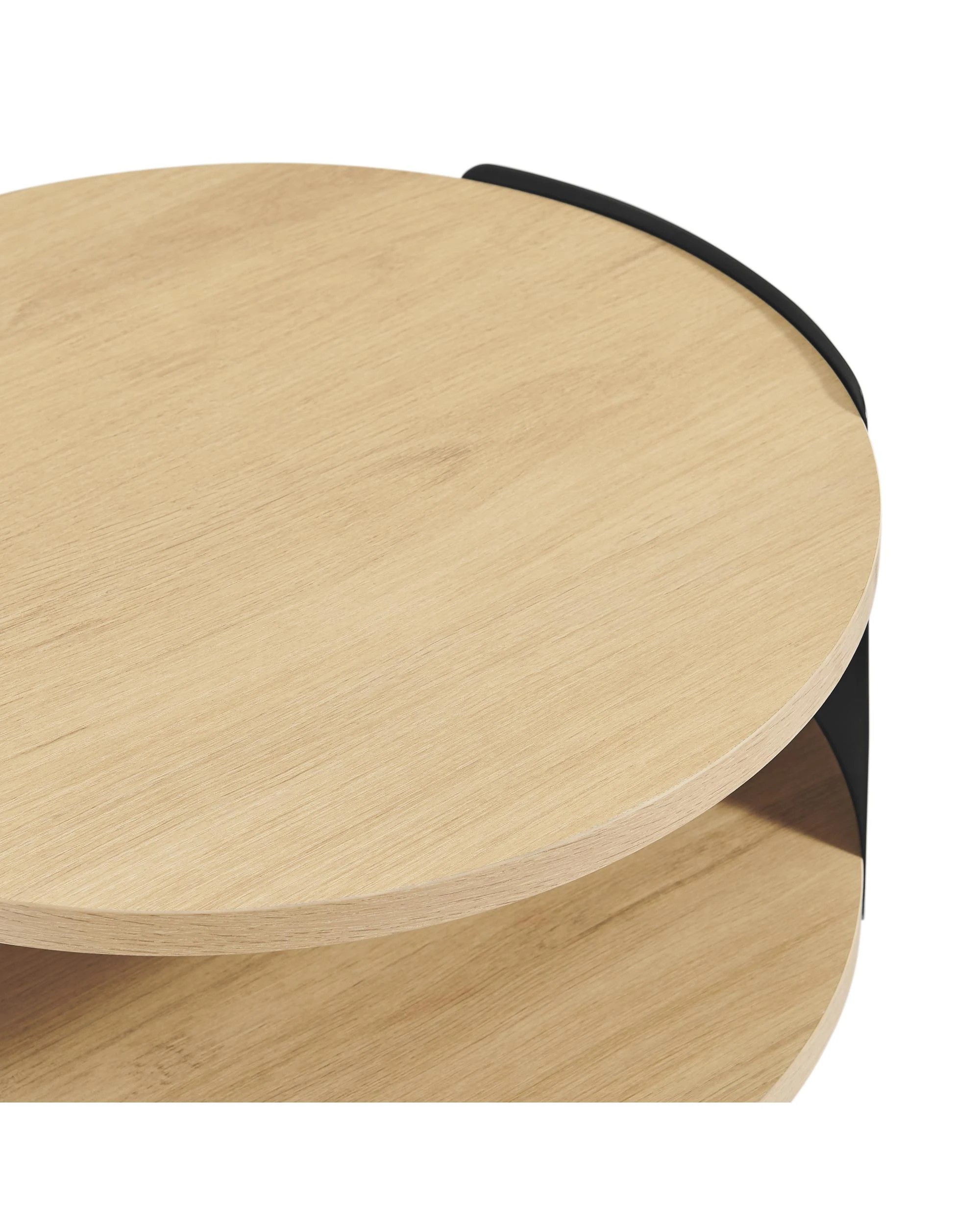 7 Kodu Side Table Bedside Shelf Round - Black, 7 of 9