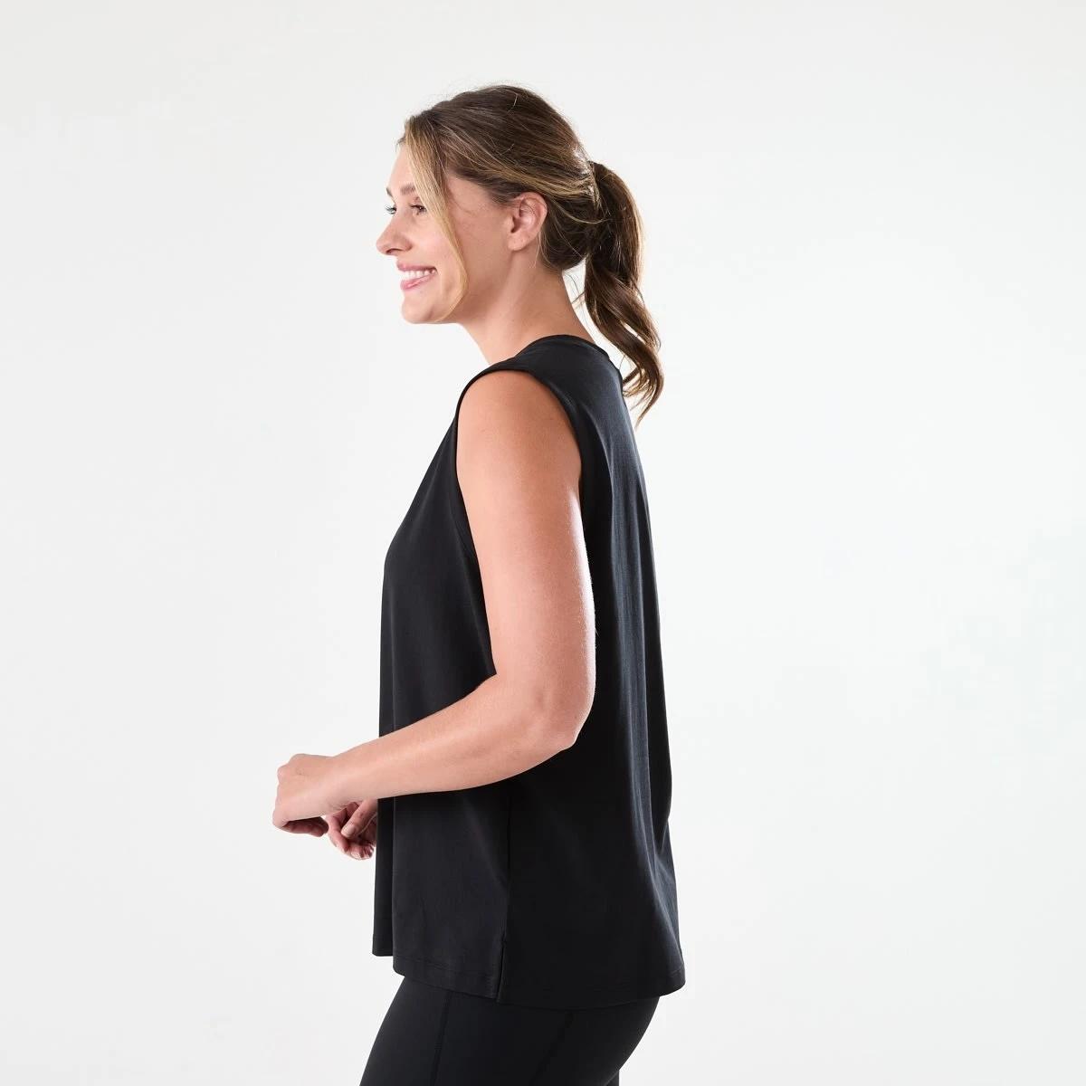 2 Active Womens Muscle Tank Black, 2 of 6