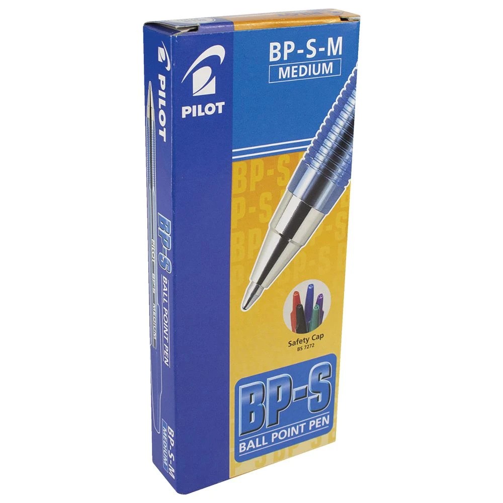 2 PILOT BP-S Medium Ballpoint Pens Blue 12 Pack, 2 of 2