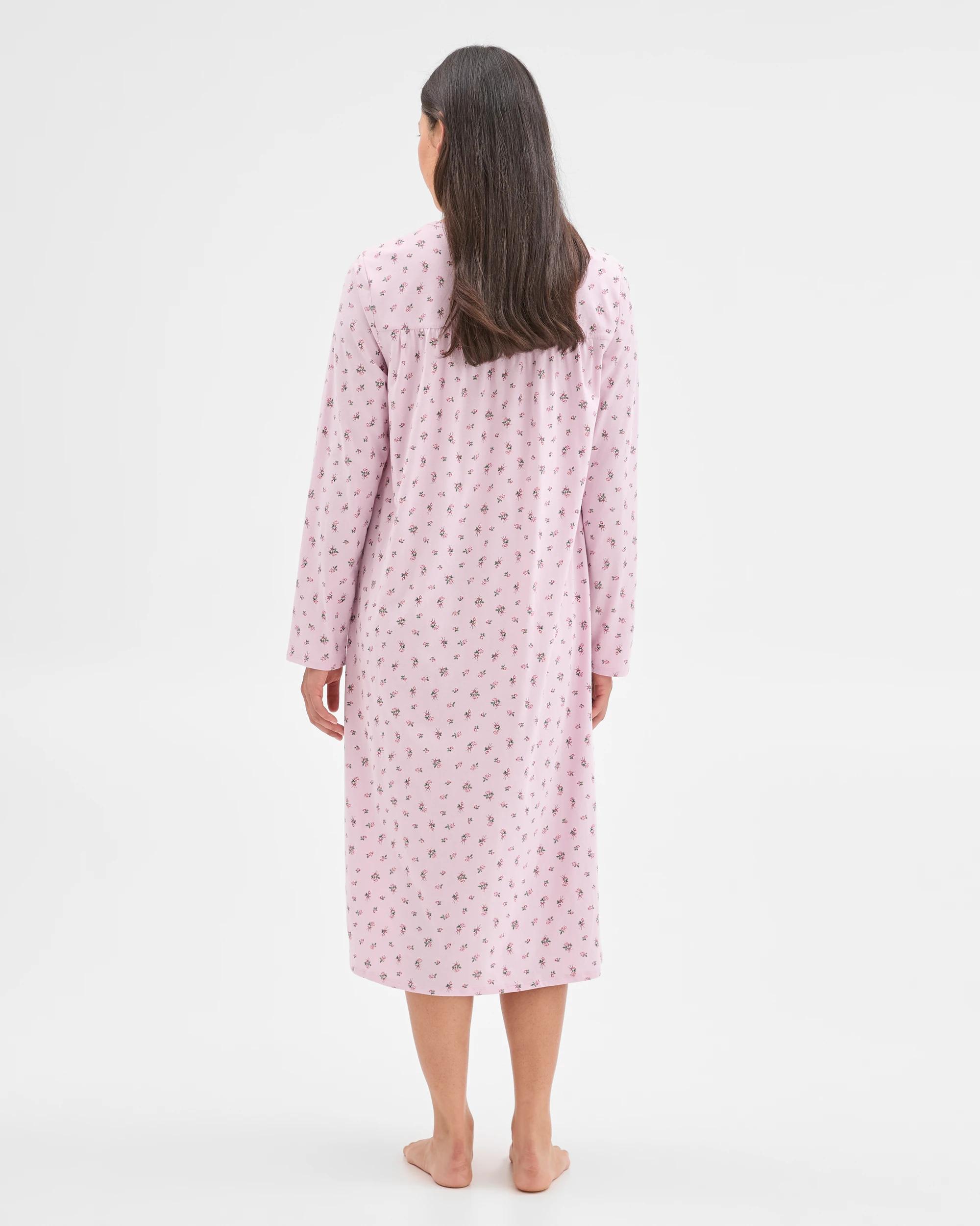 5 Target Woman Australian Cotton Long Sleeve Traditional Pintuck Nightie PINK BOW, 5 of 7