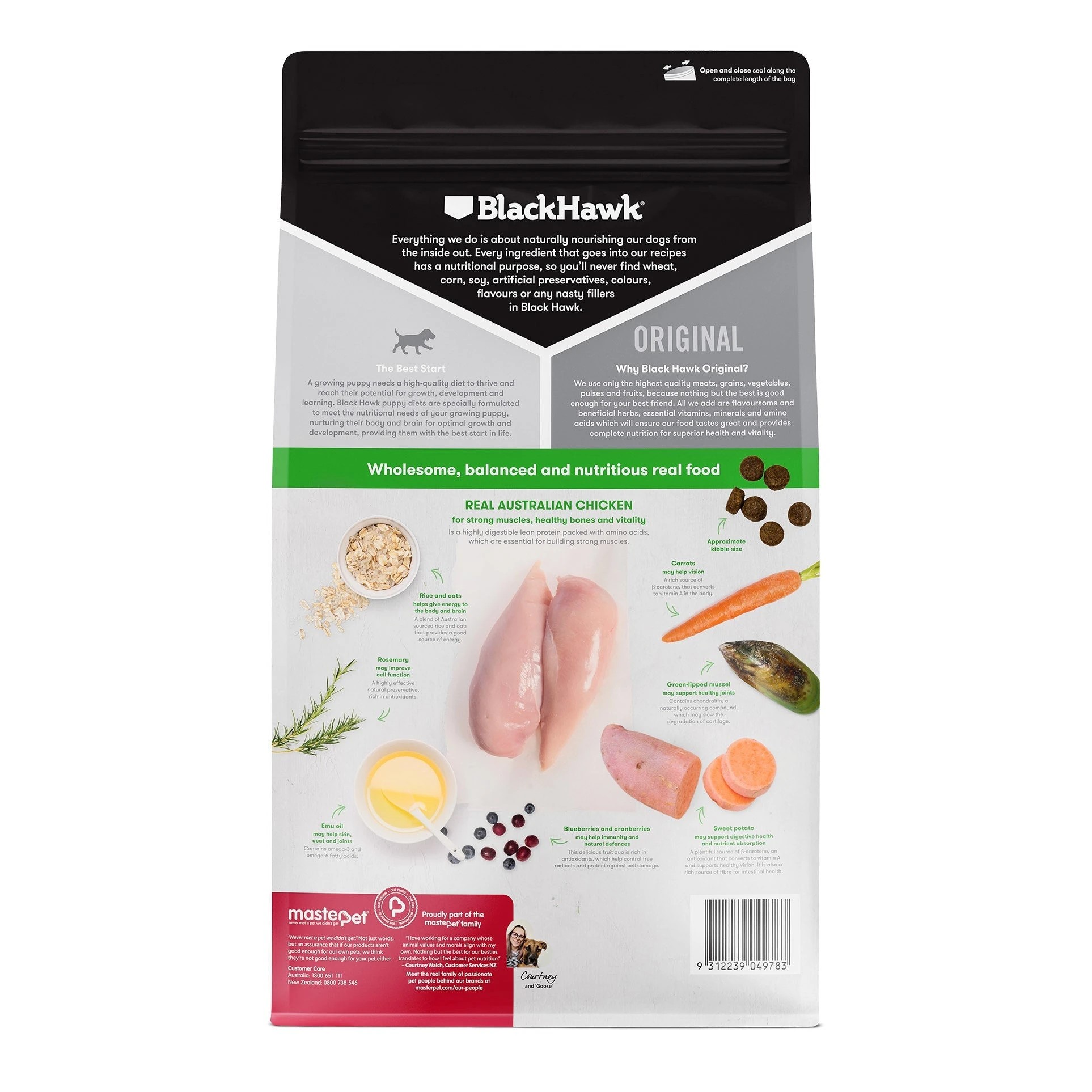 2 Black Hawk Original Chicken & Rice Large Puppy Food 10kg, 2 of 2