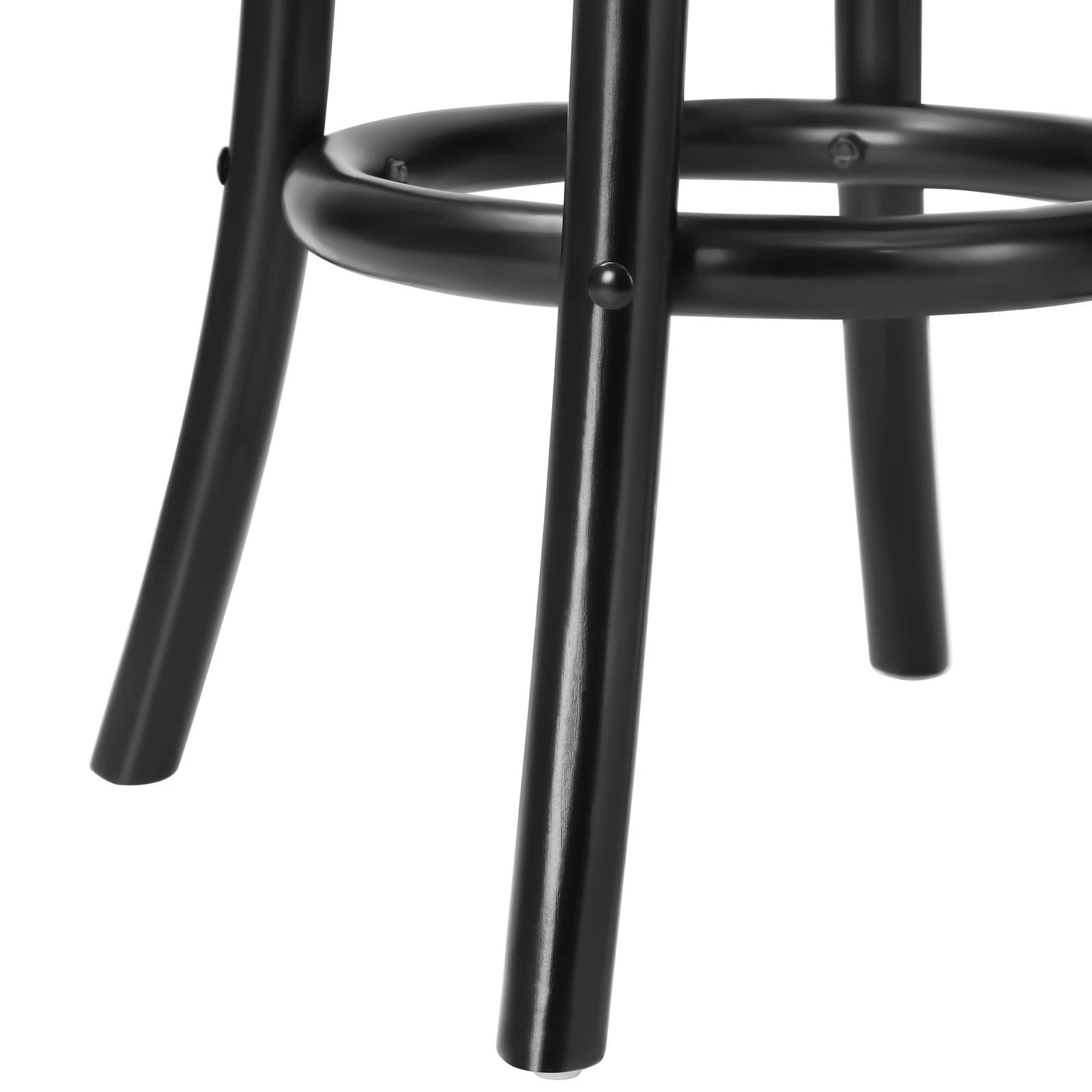 9 Oikiture 2x Bar Stools Kitchen Vintage Dining Chair Rattan Seat
 - Black, 9 of 10
