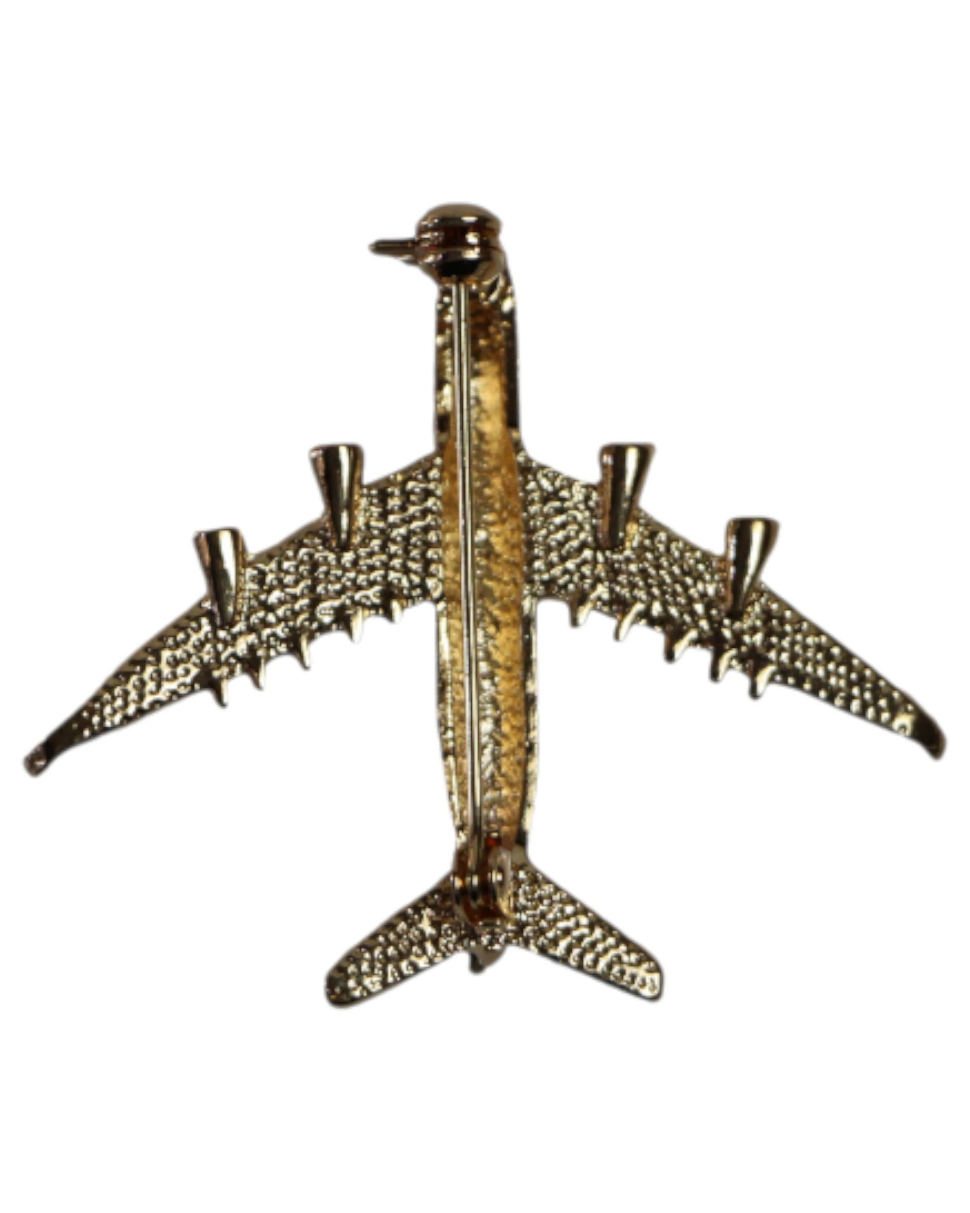 3 Zasel Gold Airplane Brooch Blazer Shirt Pin - Multi, 3 of 4
