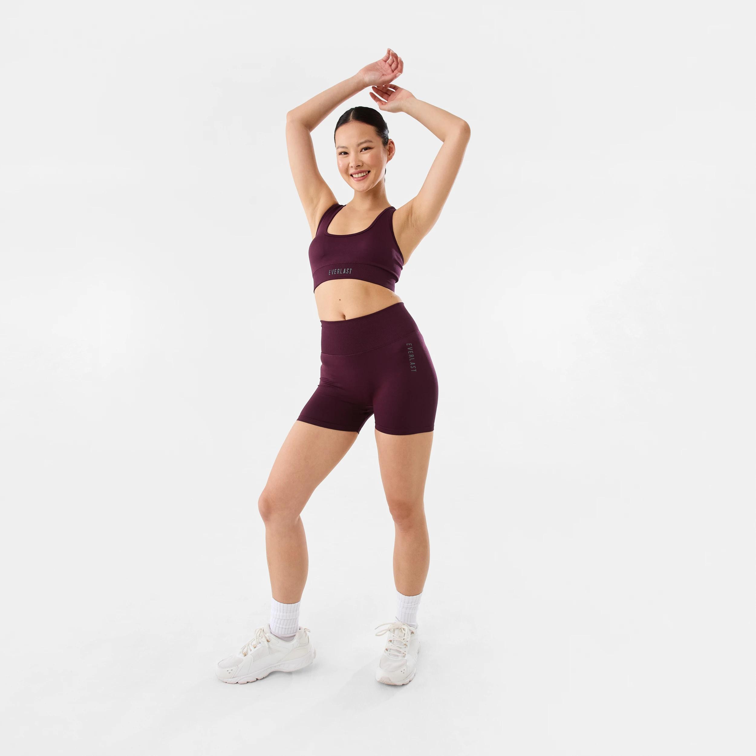 1 Everlast Womens Contour Seamfree Bike Shorts EVERLAST CHERRY LAQ, 1 of 7