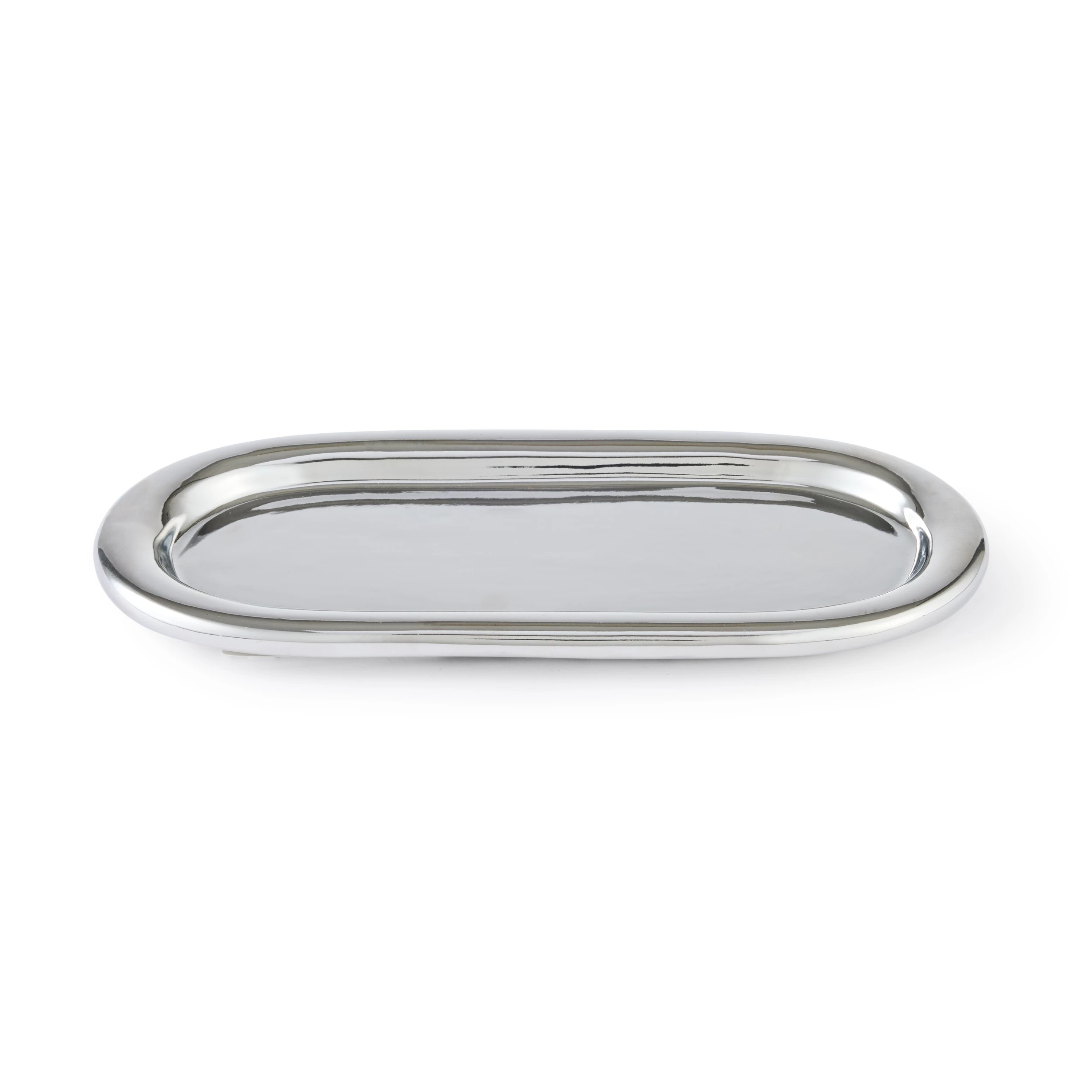 2 Chrome Look Trinket Tray, 2 of 4