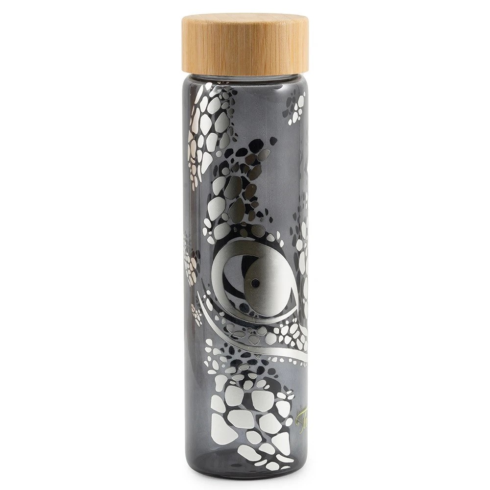 1 How To Train Your Dragon - Toothless Glass Drink Bottle - Black,Silver,Wooden, 1 of 4