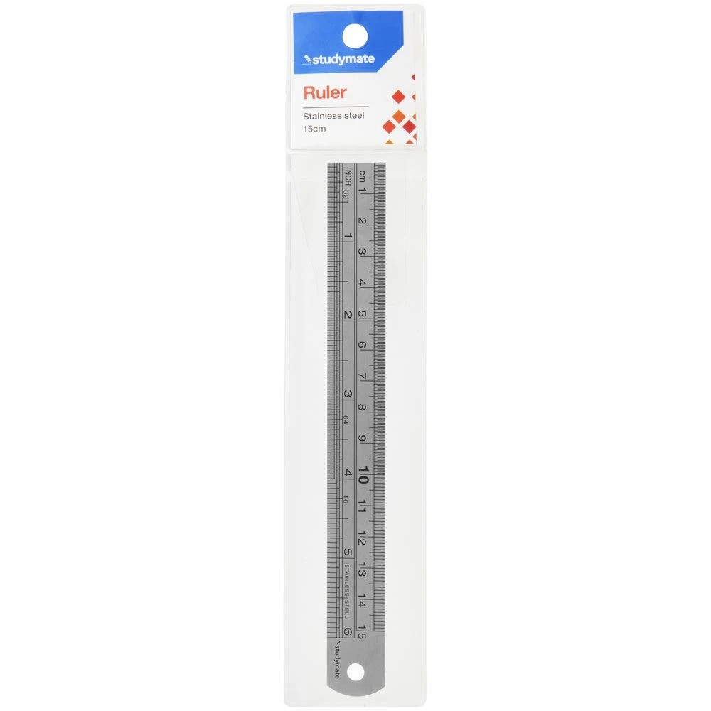 3 Studymate Stainless Steel Ruler 15cm, 3 of 3