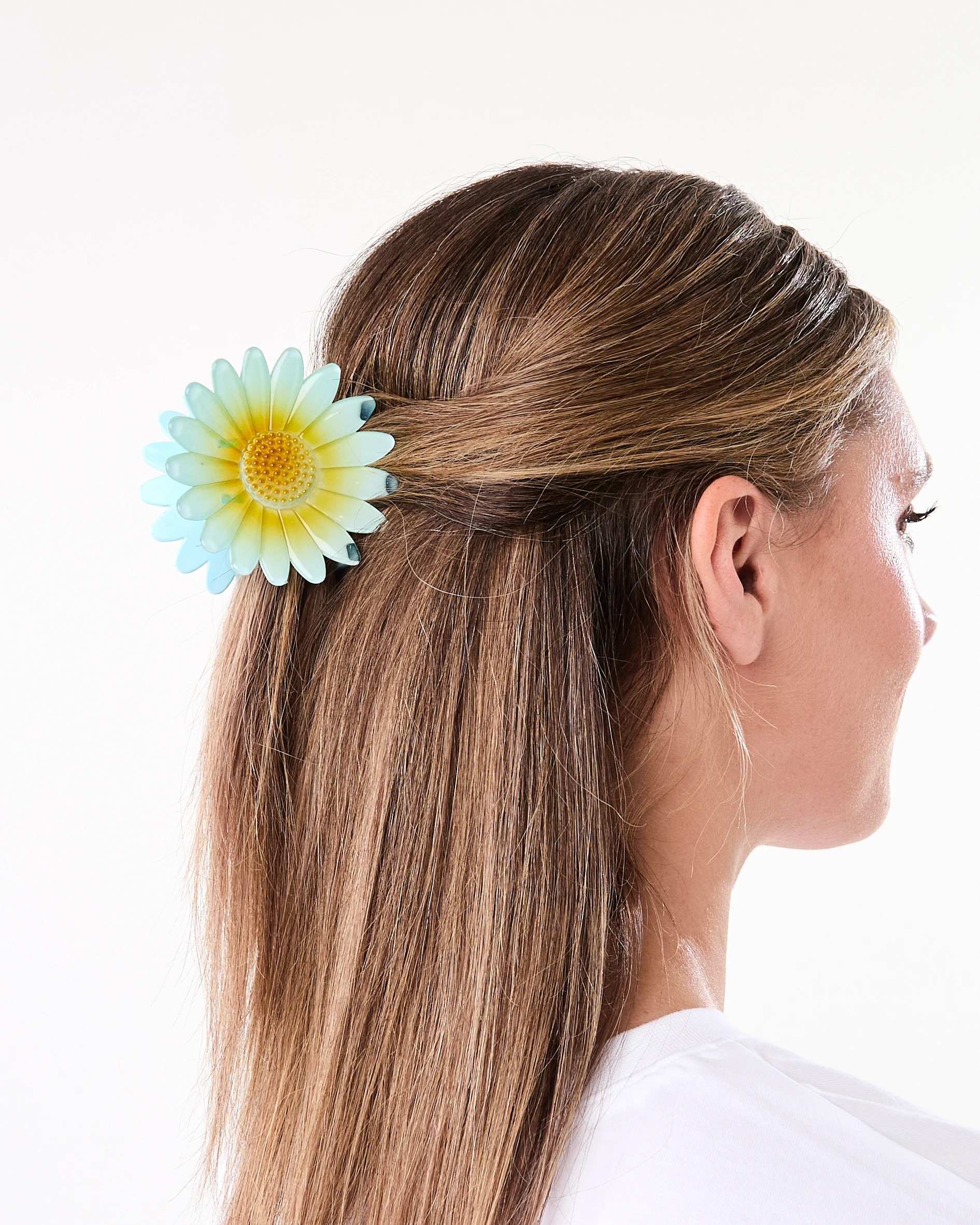 3 Blue Daisy Claw Hair Clip, 3 of 4