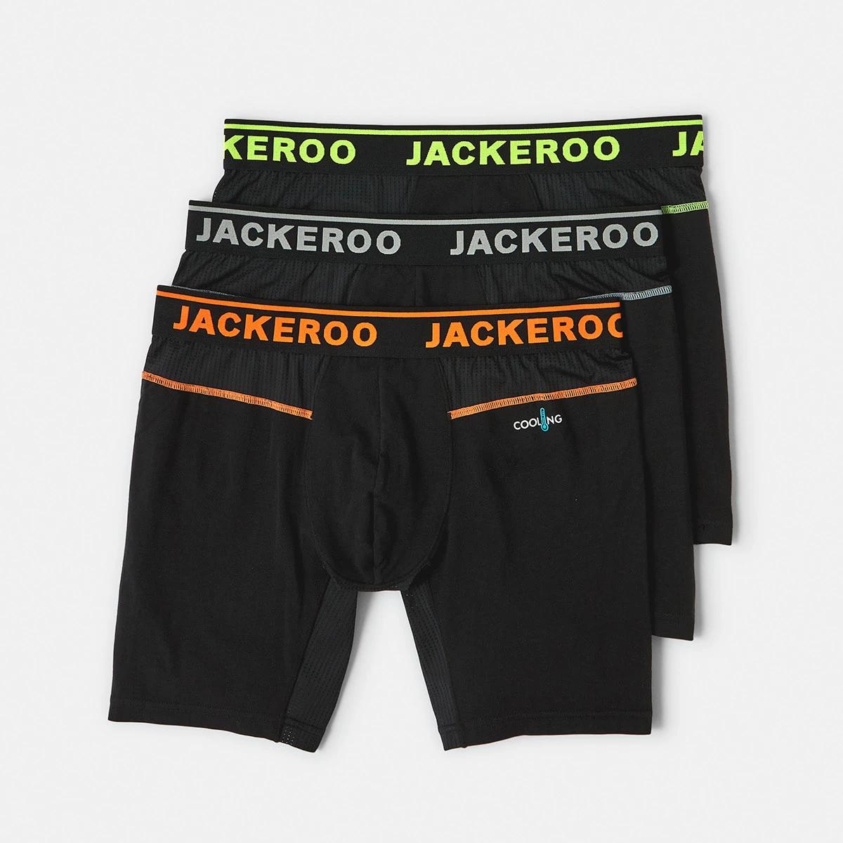 1 3 Pack Mid Length Cooling Shorts BLACK FLUORO, 1 of 8