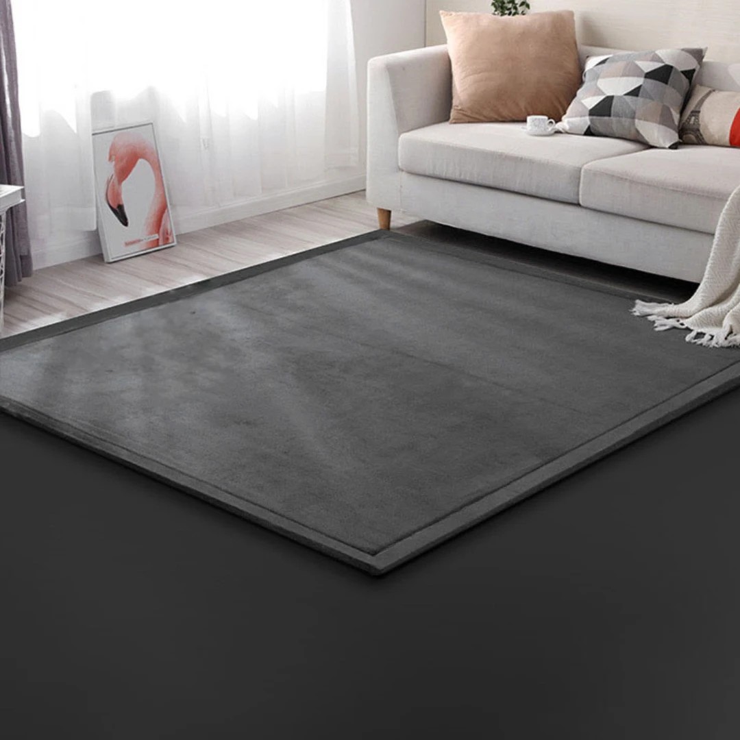 1 La Grace Home Soft Touch Ultra Plush Memory Foam Tatami Mat - 150x200 - Grey, 1 of 3