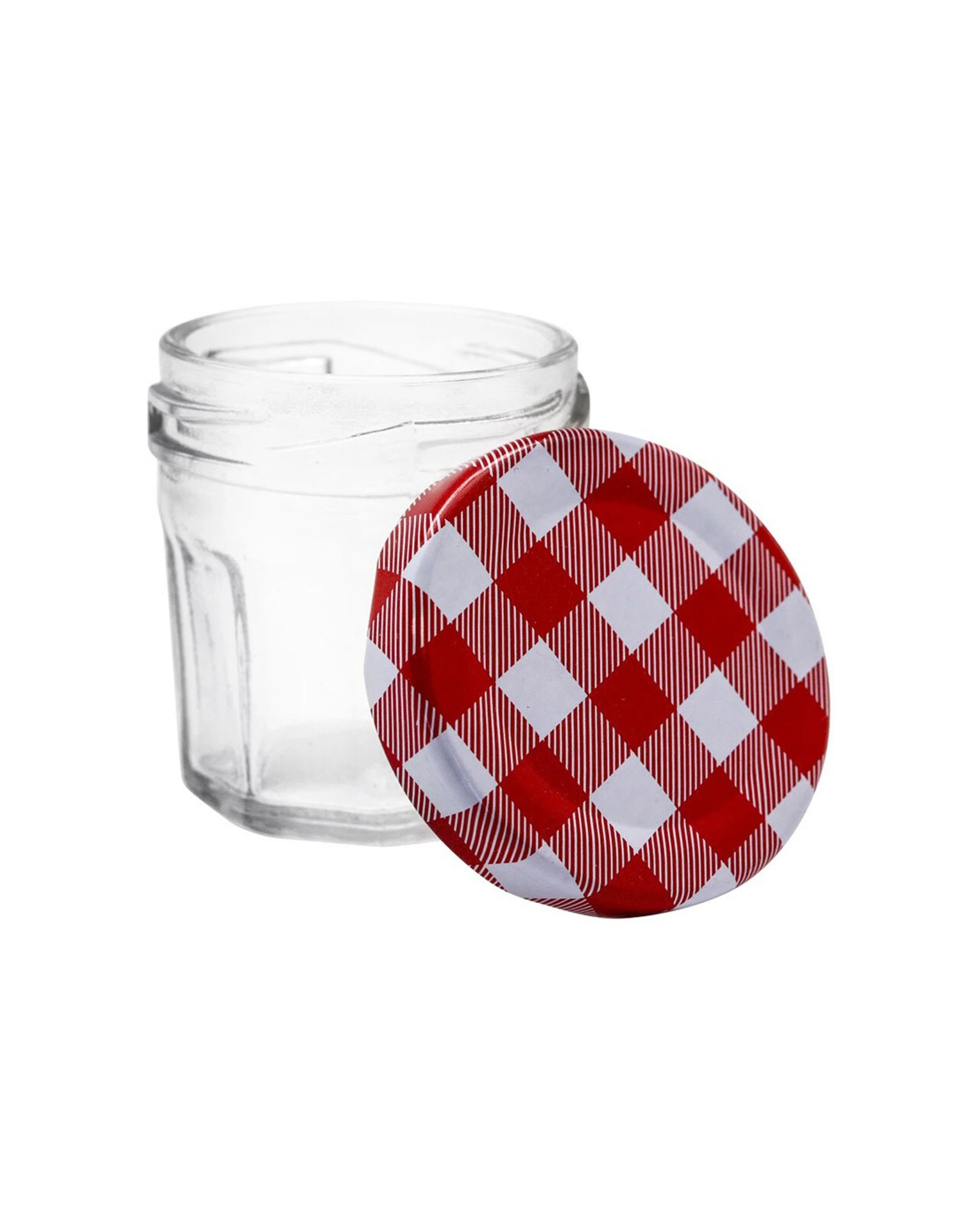 4 6pc Lemon & Lime 30ml Mini Toscana Air-tight Glass Jars W/ Screw Top Lid Red
 - Red, 4 of 4