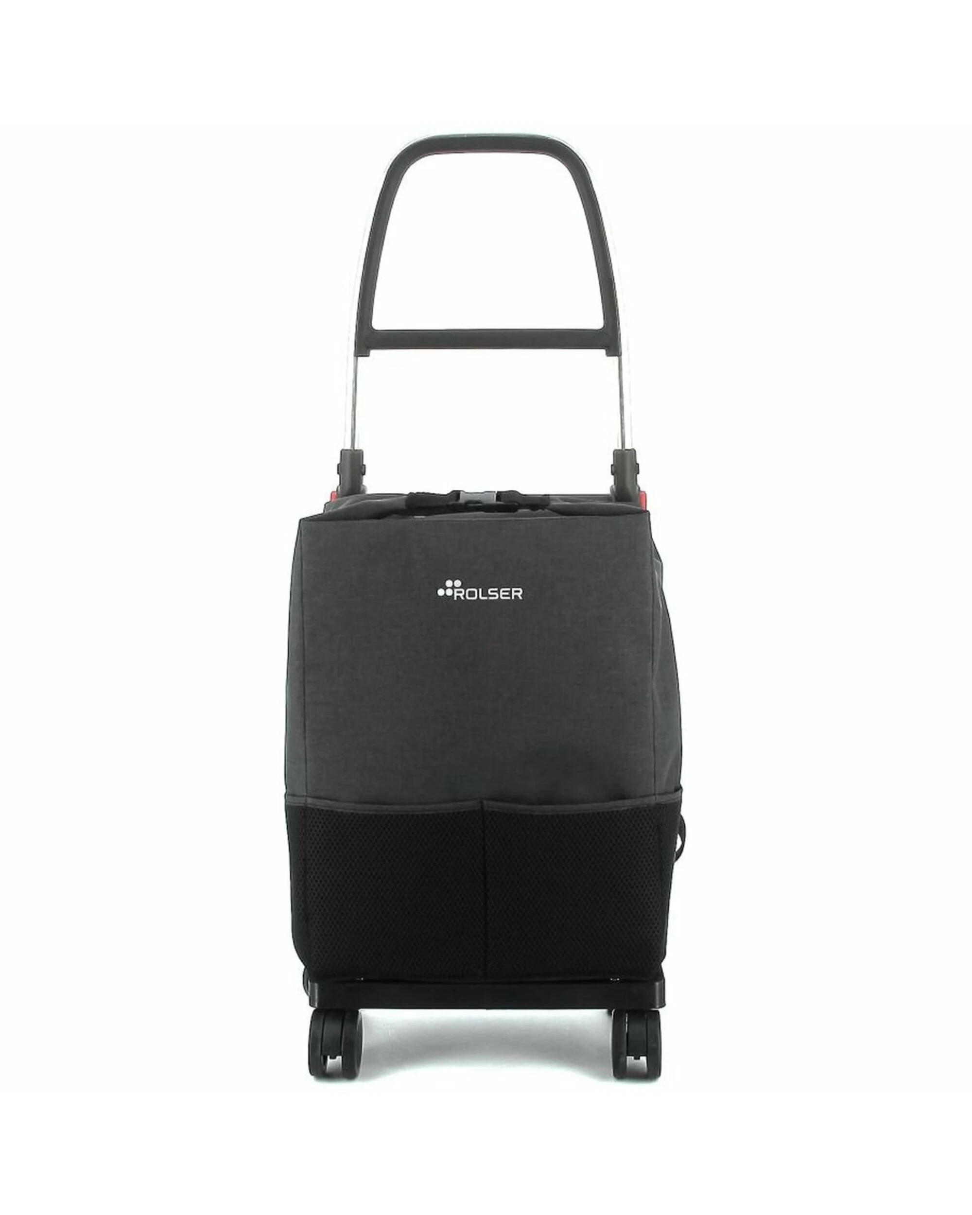 4 Rolser One Tweed TShop Foldable 4 Wheel Swivelling Trolley Black, 4 of 5