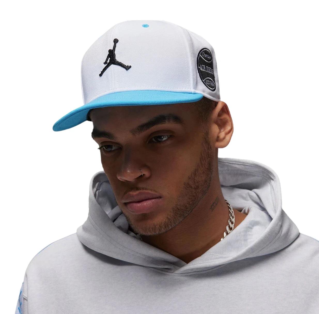 1 Nike Mens Jordan Flight MVP Pro Adjustable Cap WHITE/BLUE, 1 of 6