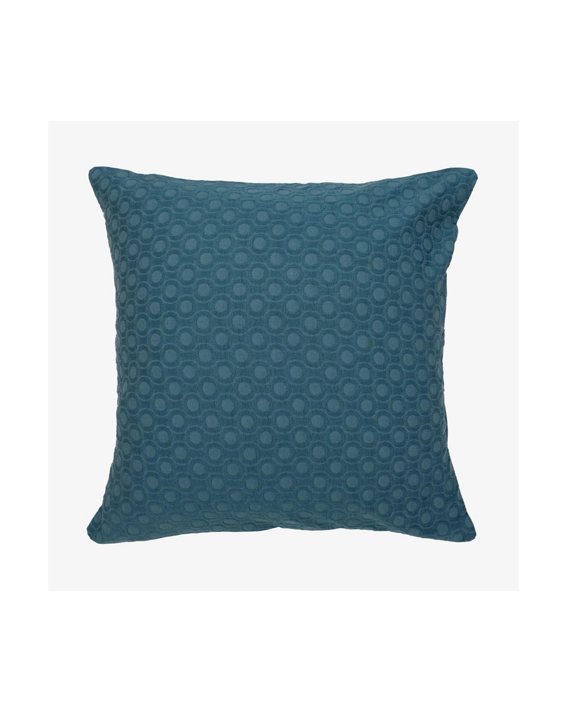 2 Bambury Luna Jacquard European Pillowcase Teal Home Bedding 4PK 65x65cm - Blue, 2 of 5