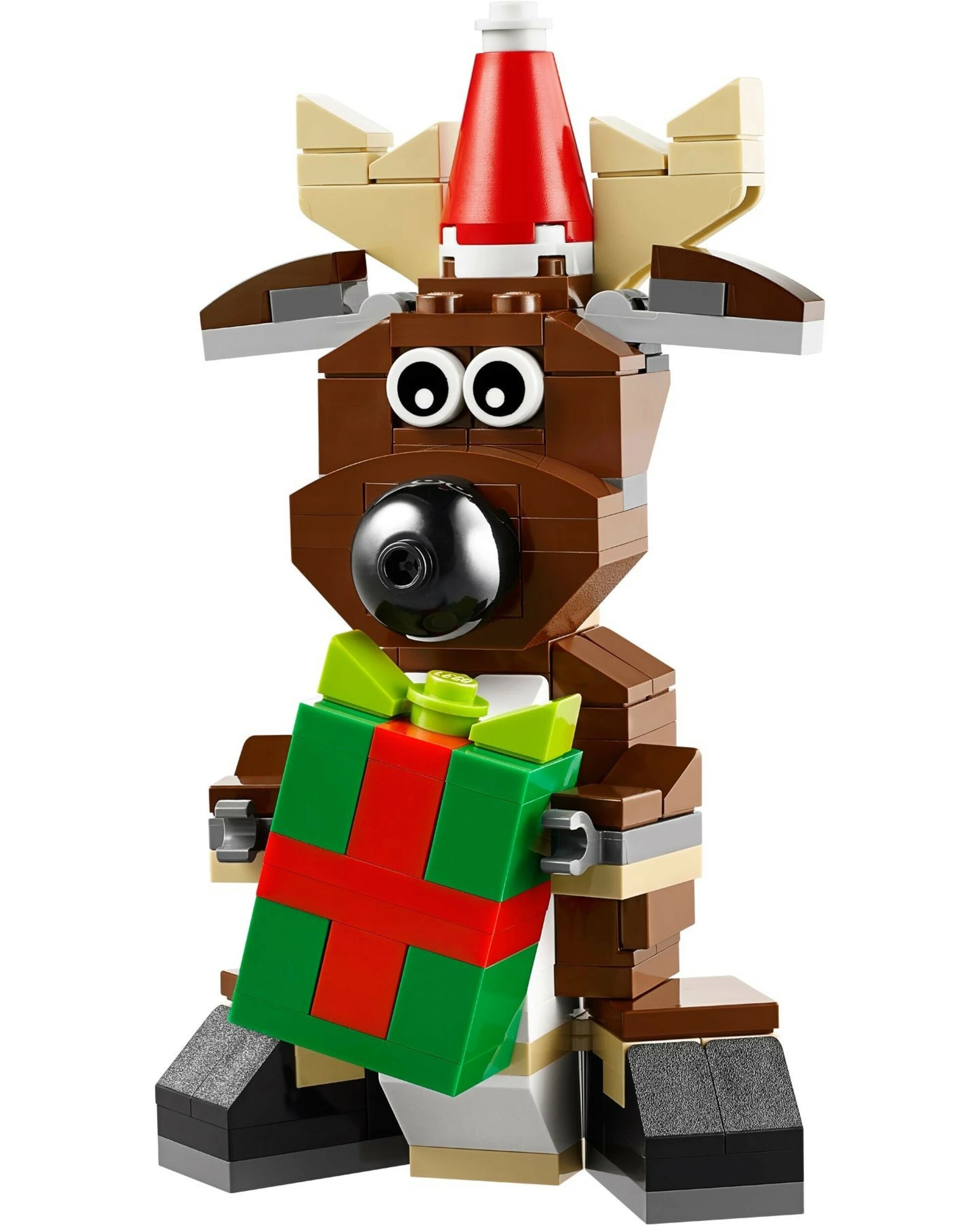3 LEGO 40092 Reindeer Holiday Gift Figure - Posable with Elf Hat, 3 of 3