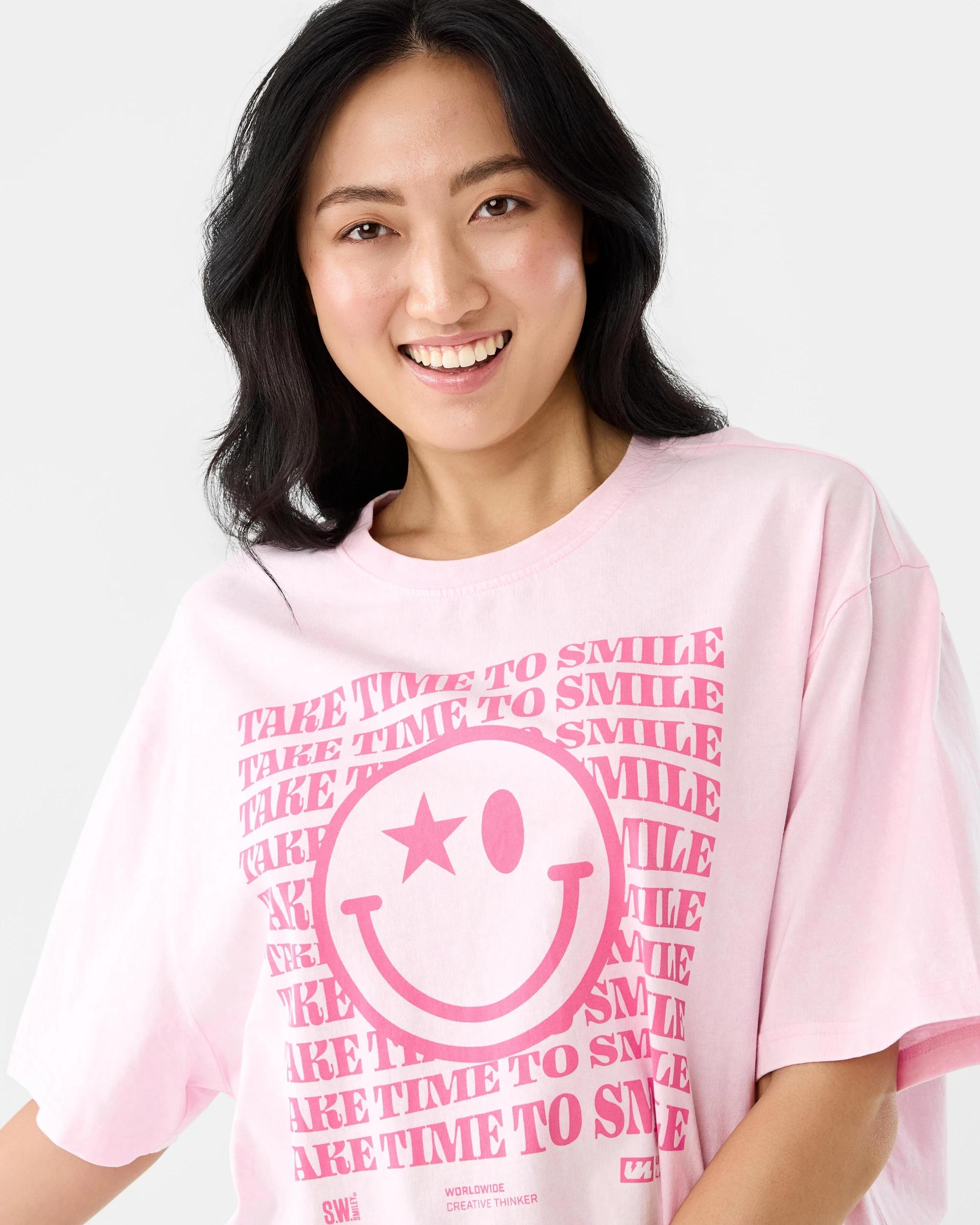 4 SmileyWorld License Short Sleeve Oversized Chopped T-shirt Smiley, 4 of 6