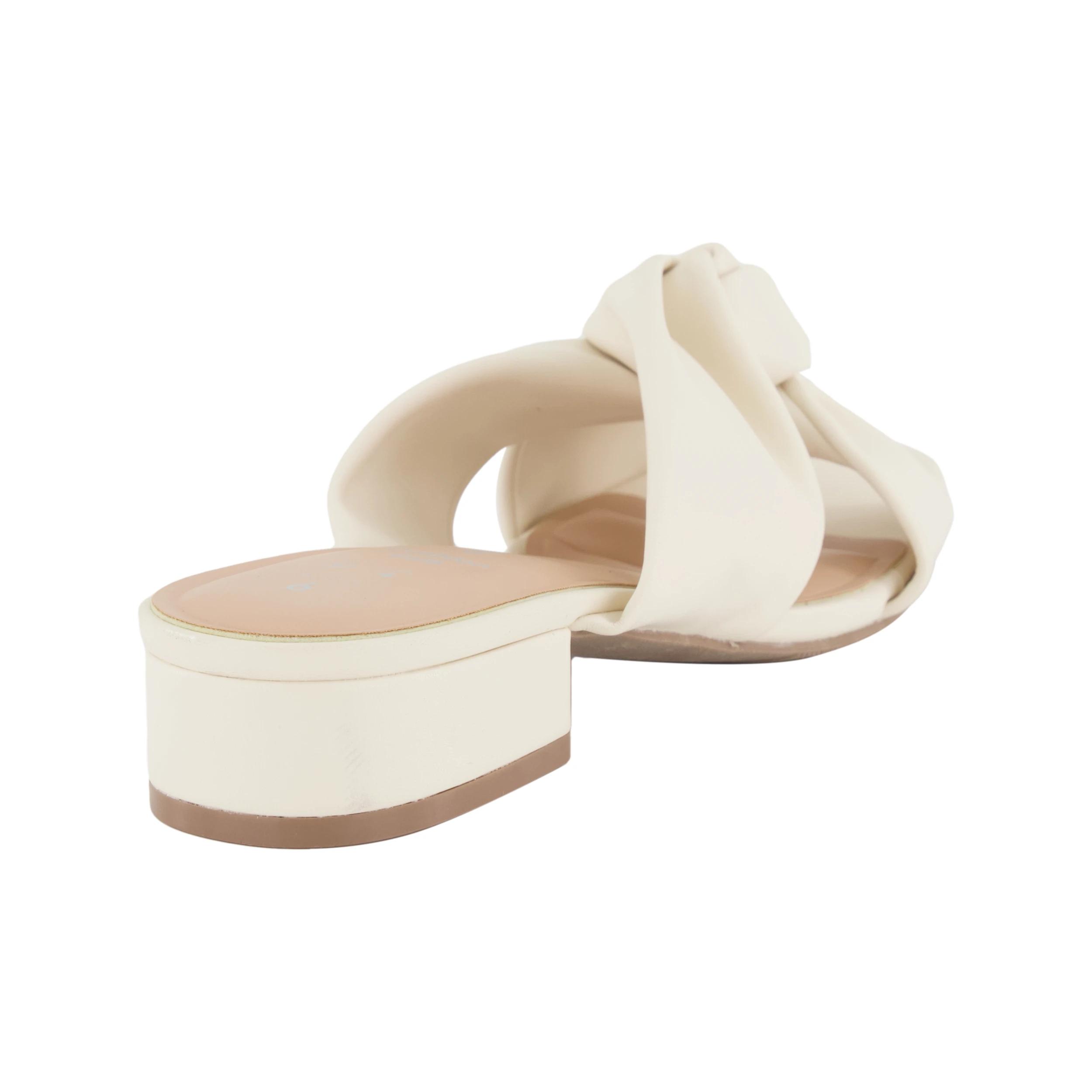 4 Soft Knot Heel Mules Ivory, 4 of 5