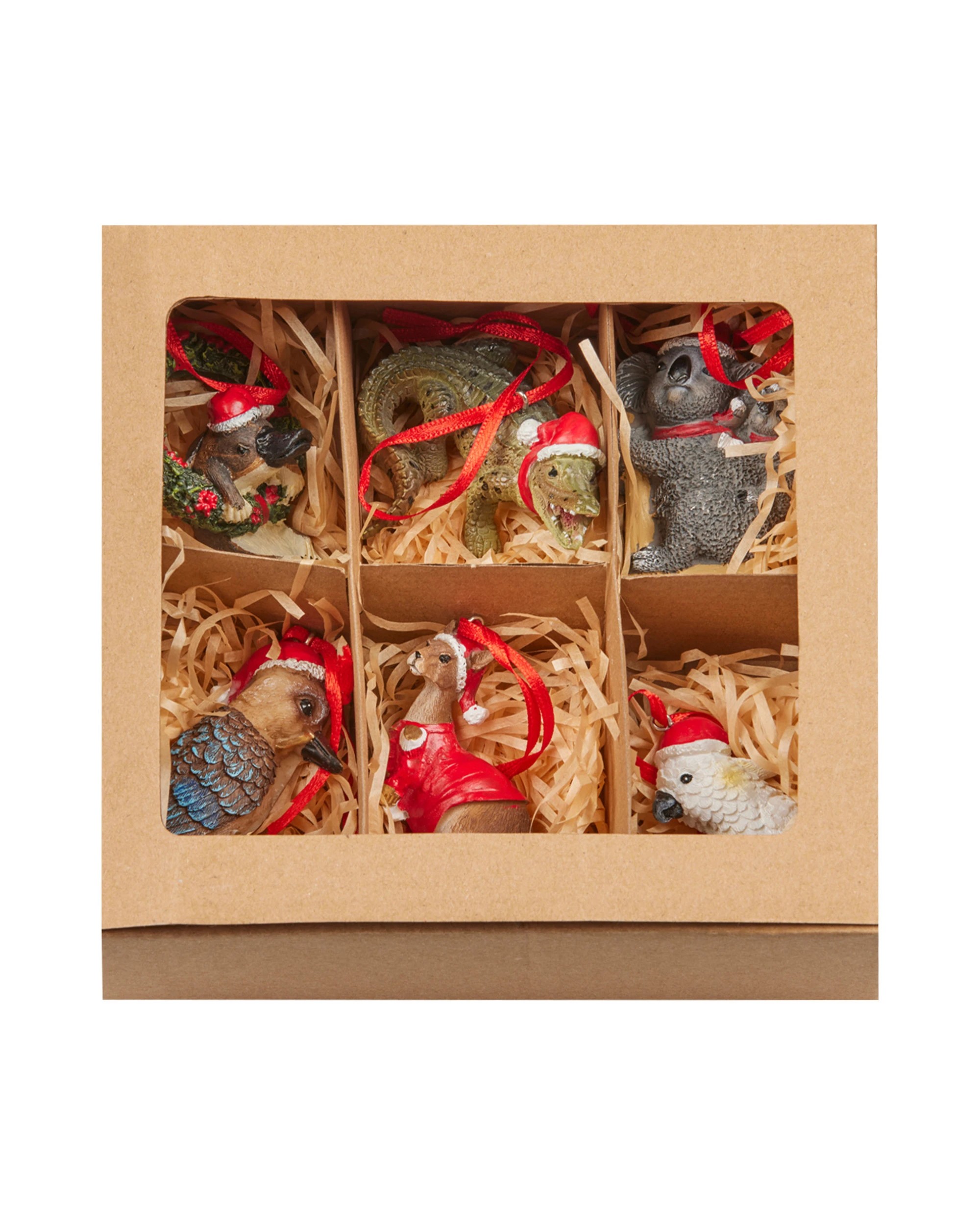 6 Christabelle Christmas Aussie Animals Pack Of 6 Baubles Metal Steel Art Decoration Gift Pack, 6 of 9