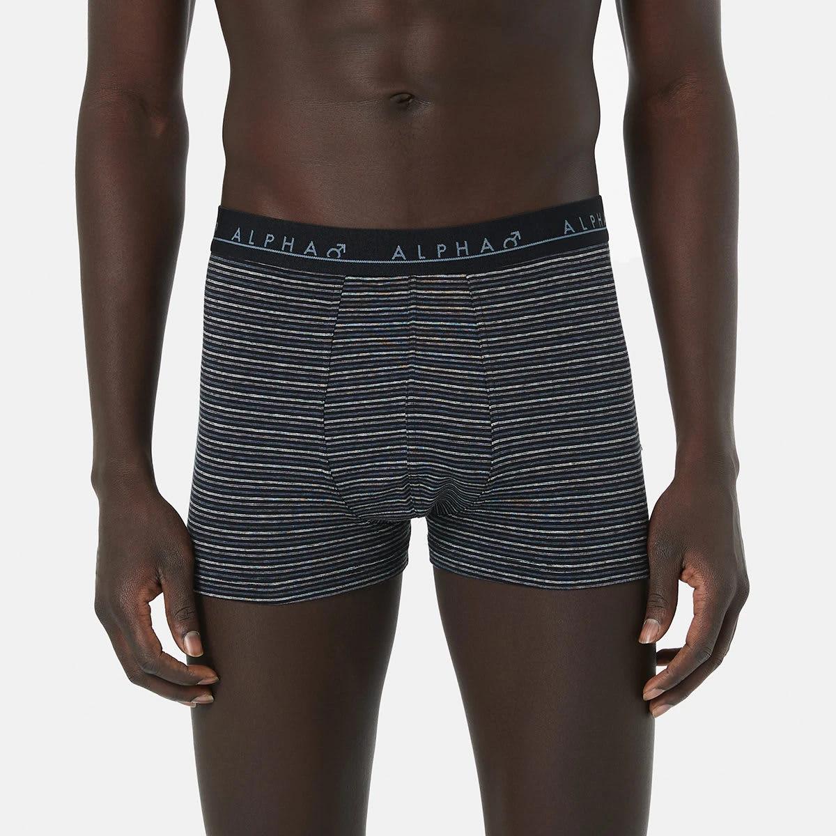 6 5 Pack Stripe and Plain Trunks BLACK BLUE GREY MULTI, 6 of 10