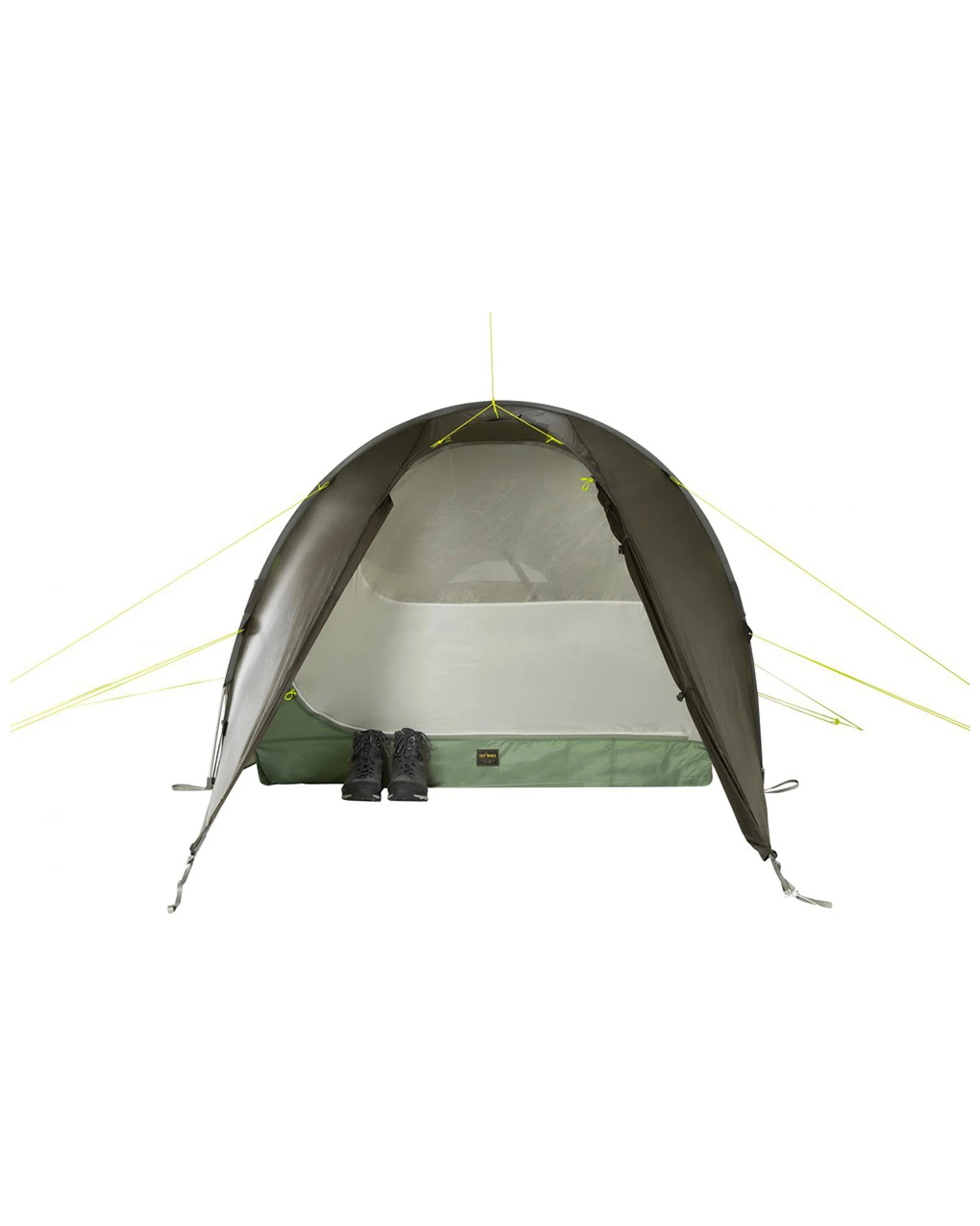 4 Tatonka Gargia 2 Person Tent Lightweight Tunnel Inner Vestibule - Green, 4 of 6