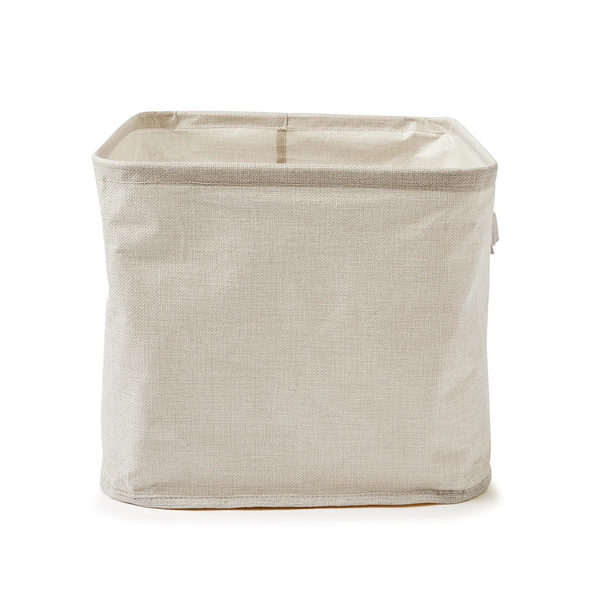 6 Linen Look Open Storage Box - Beige, 6 of 9