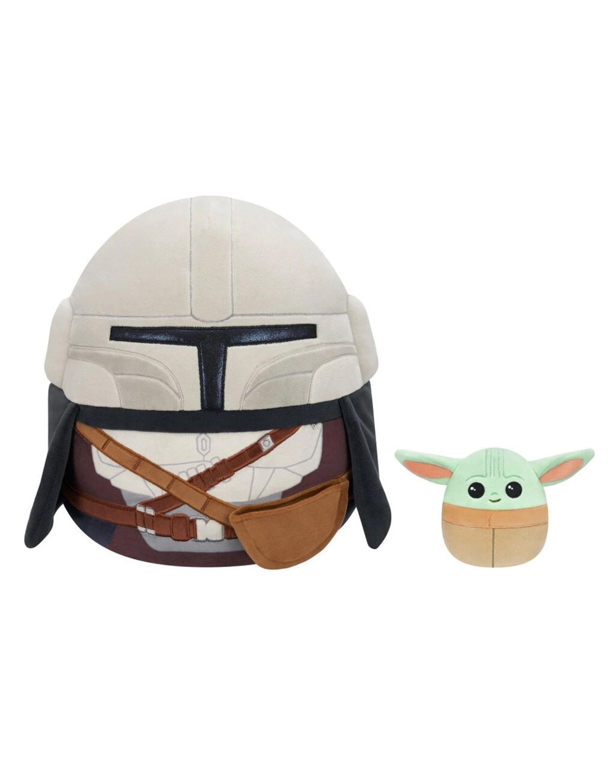 1 Squishmallows Star Wars The Mandalorian 12 inch Mandalorian with 3.5 inch Grogu Plush, 1 of 9