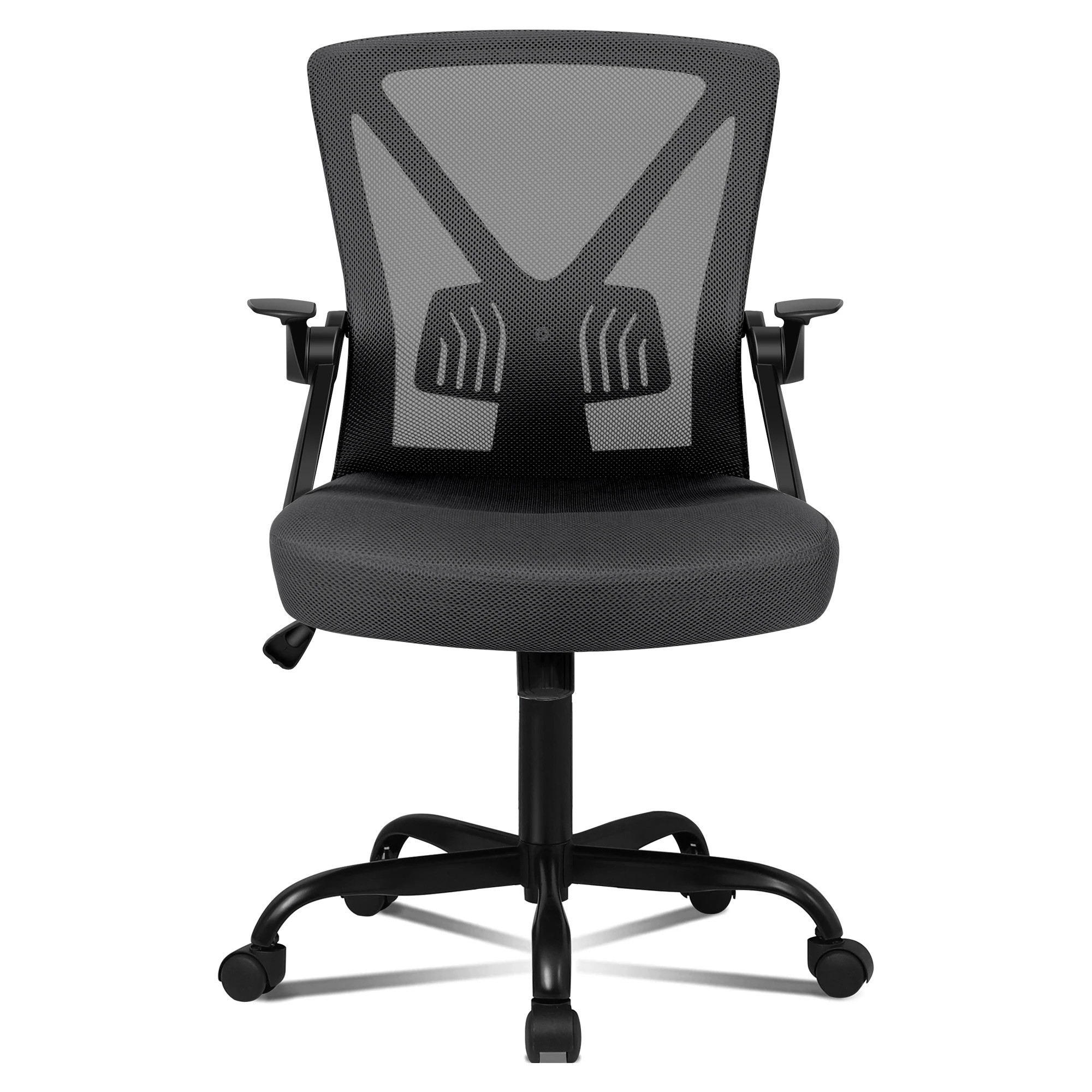 4 Alfordson Mesh Office Chair Executive Fabric Tilt Seat Gaming Computer - Grey, 4 of 10