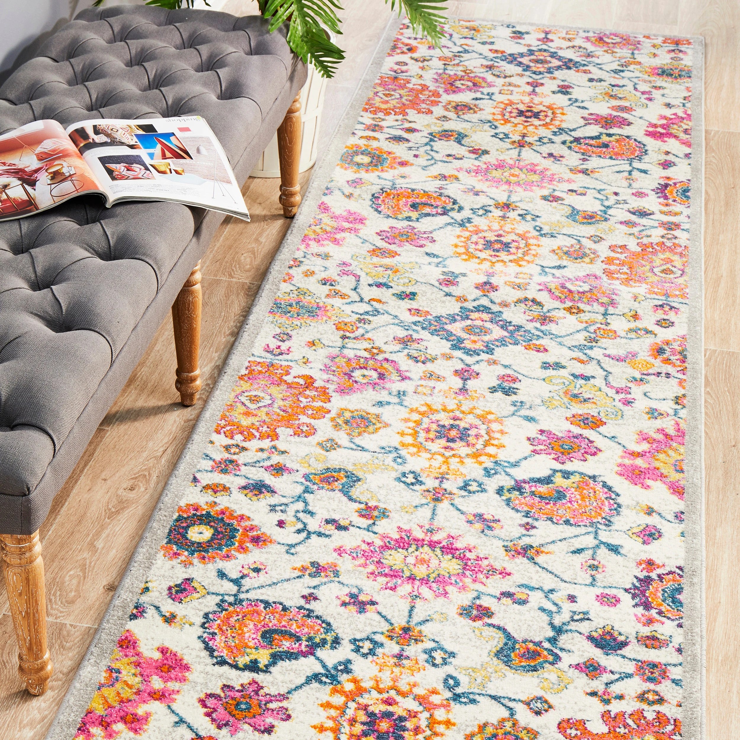 2 Common Ground Rugs Atlas 208 400x80cm - White, 2 of 7