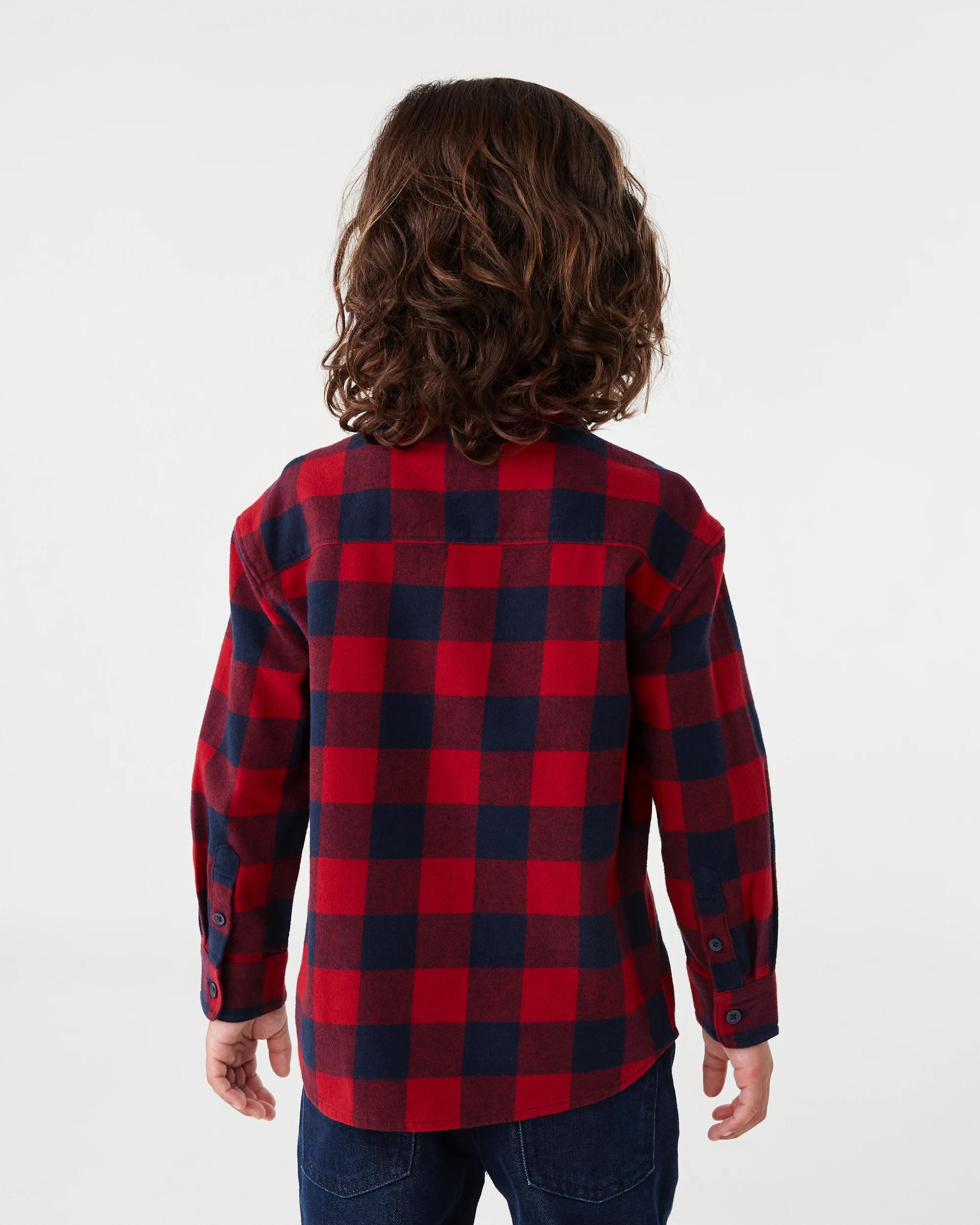 2 Yarn Dye Flannel Shirt Red Check, 2 of 9