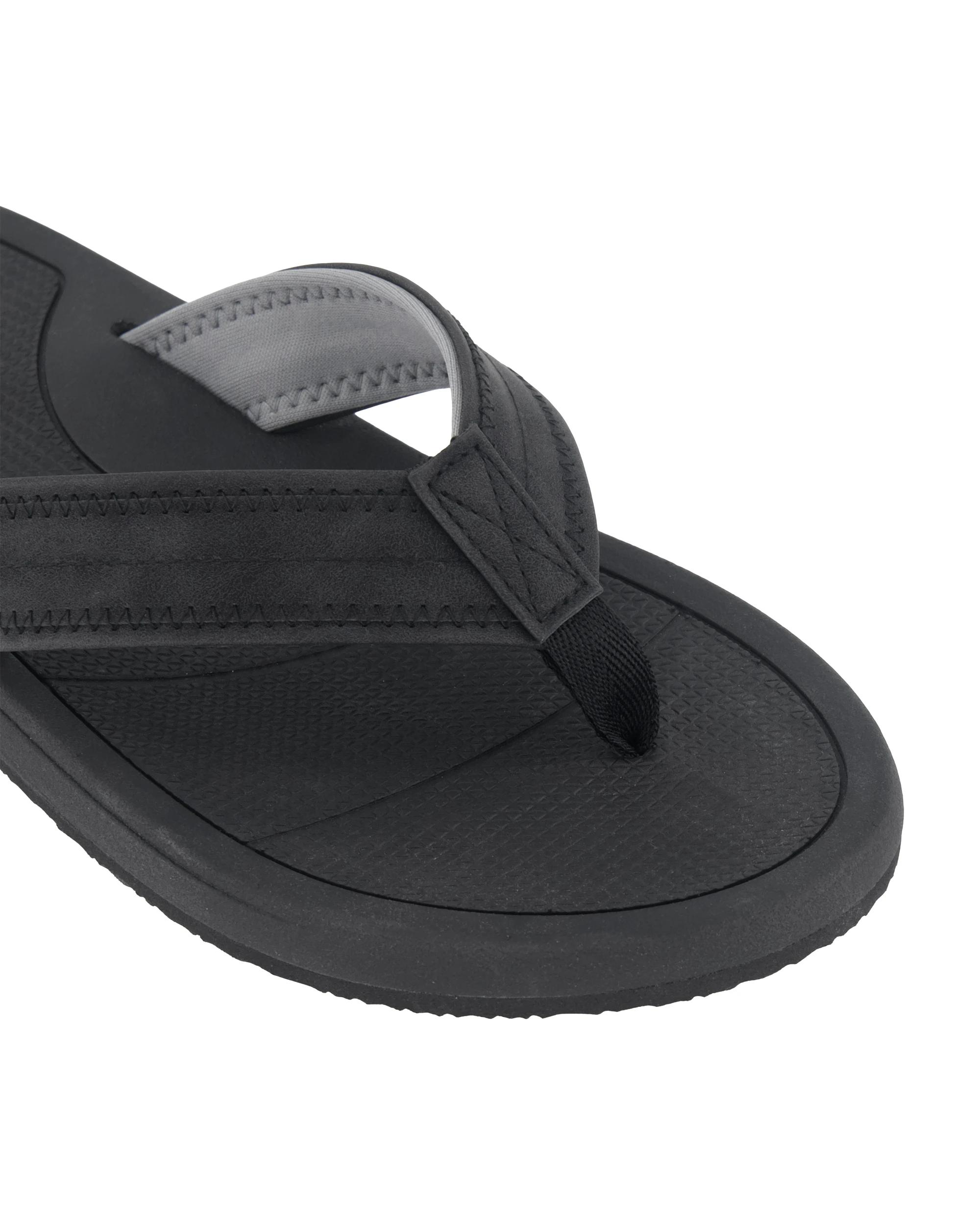 3 Wide Strap Thongs Black, 3 of 3