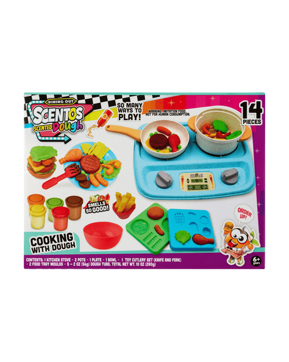 14 Piece Scentos Scented Dough Dining Out: Cooking with Dough