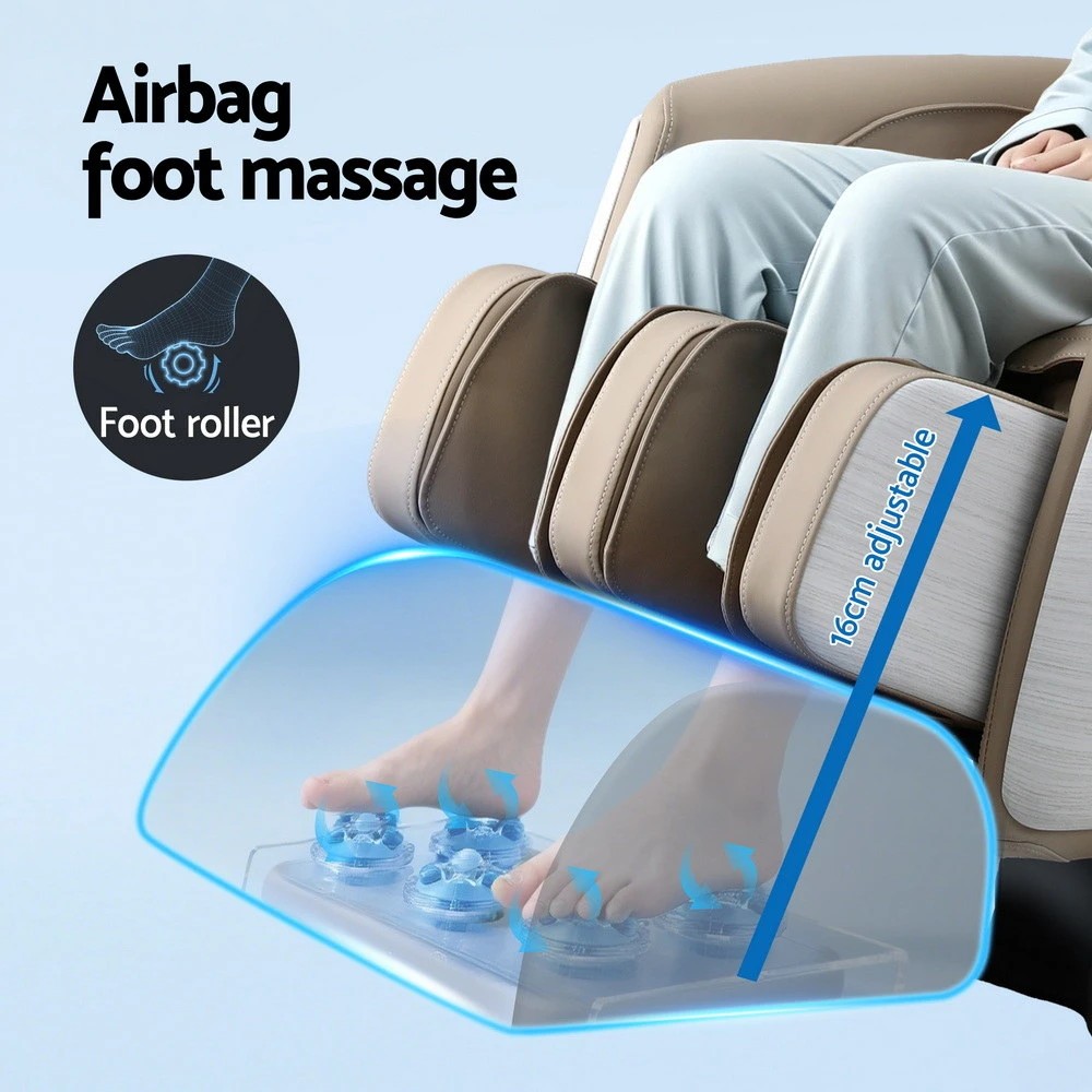 8 Livemor Massage Chair Electric Recliner Home Massager 3D OLIN - Beige, 8 of 9