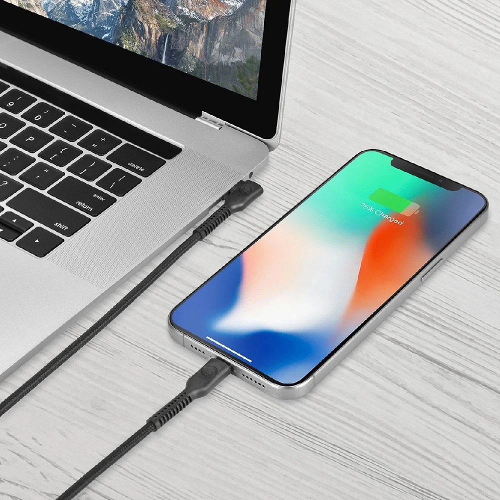 6 Bonelk Long-life Easy Grip USB-C Right Angle Cable 100W 3m Bk, 6 of 8
