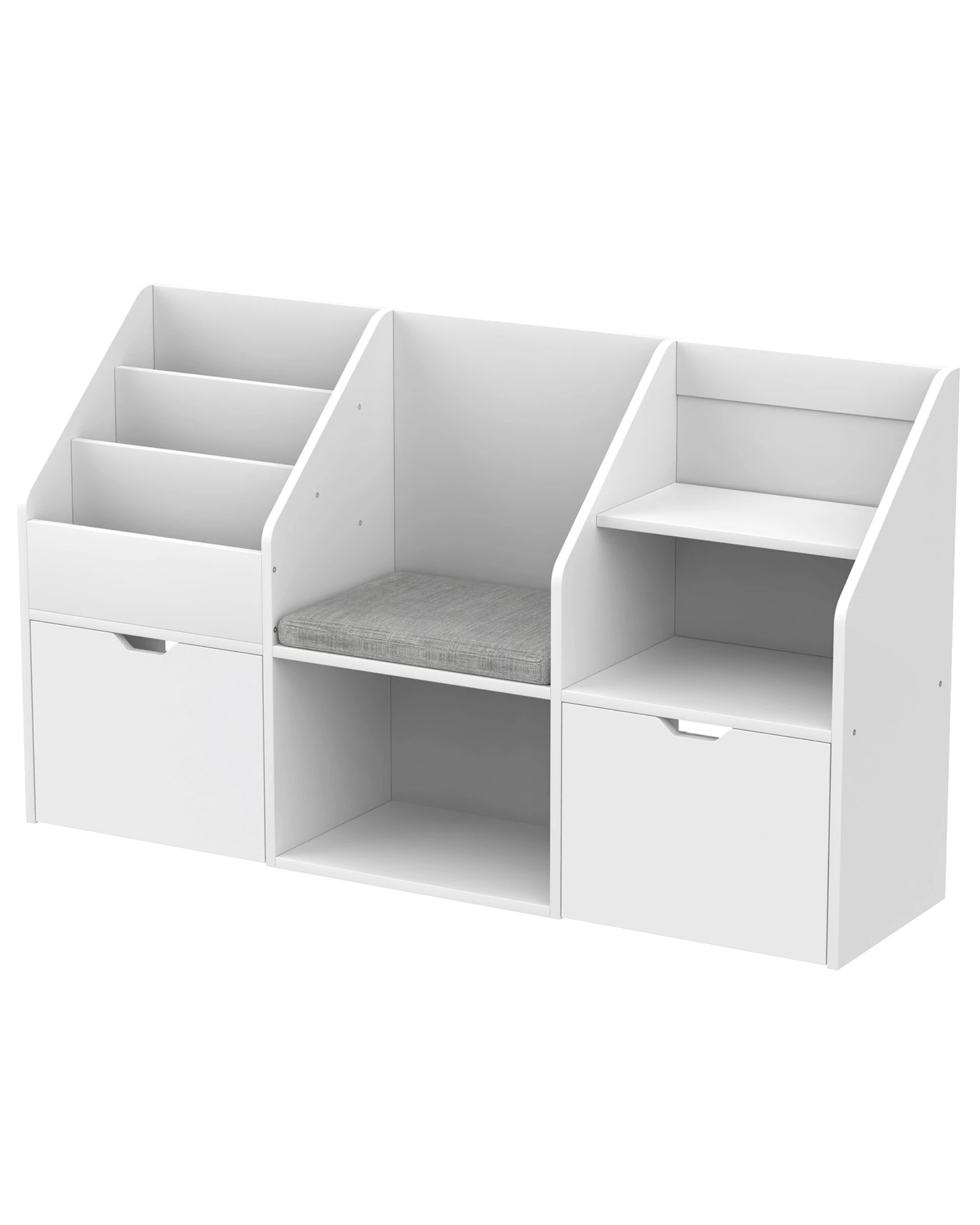1 4-in-1 Kids Bookcase w/ Reading Nook Standing Toys and Books Storage Organiser Toy Chest, 1 of 10