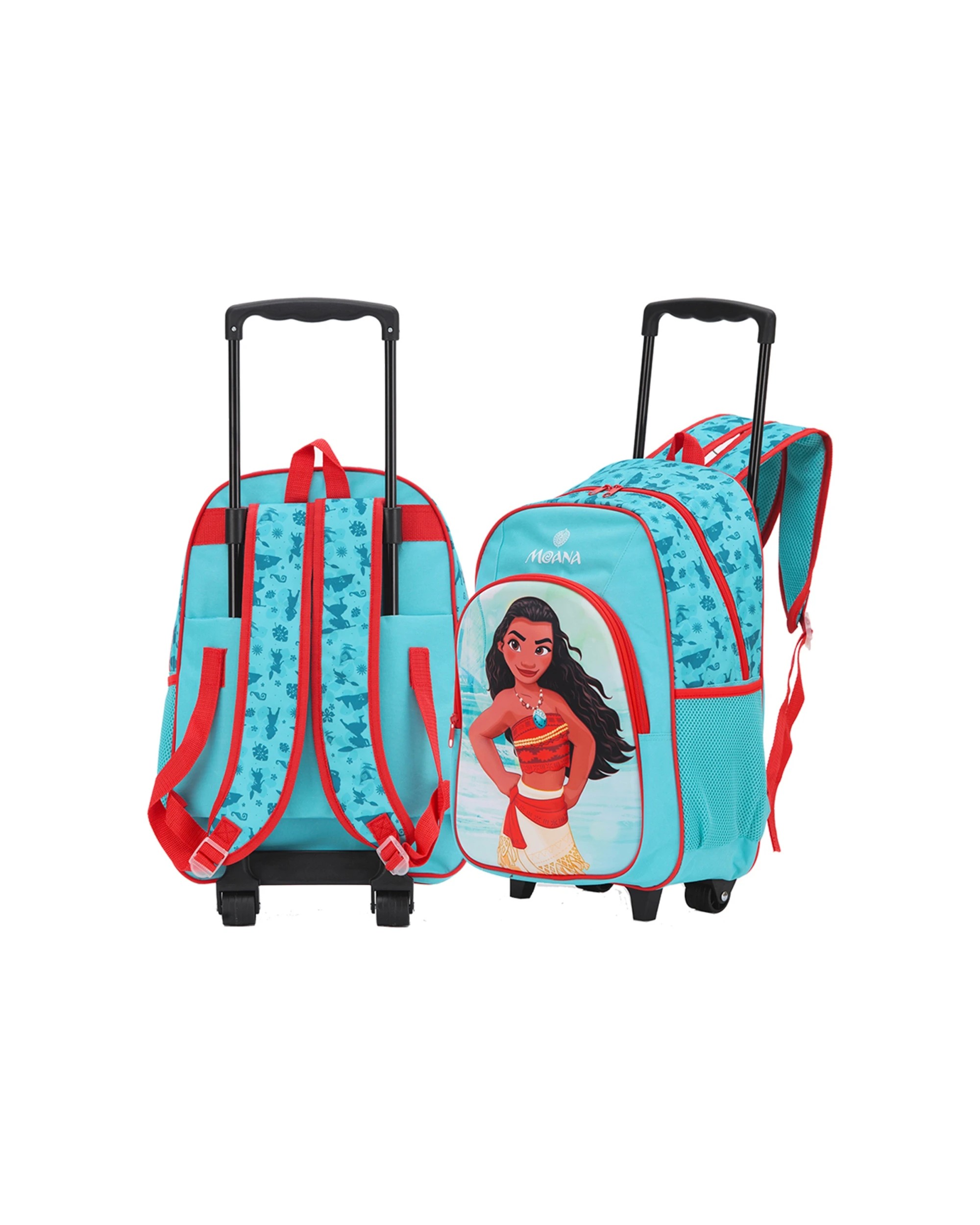 1 Disney Moana 17 Inch Trolley Backpack Kids Wheeled Officially Licensed - Blue, 1 of 3