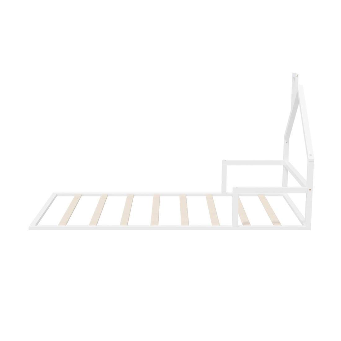 8 Oikiture Wooden Kids Bed Chimney Wooden King Single - White, 8 of 10