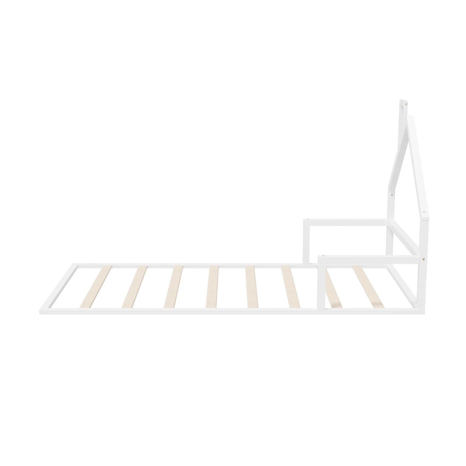 8 Oikiture Wooden Kids Bed Chimney Wooden King Single - White, 8 of 10