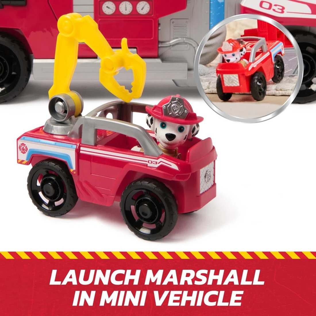 8 PAW Patrol Fire Rescue Rapid Reload Fire Truck, 8 of 9