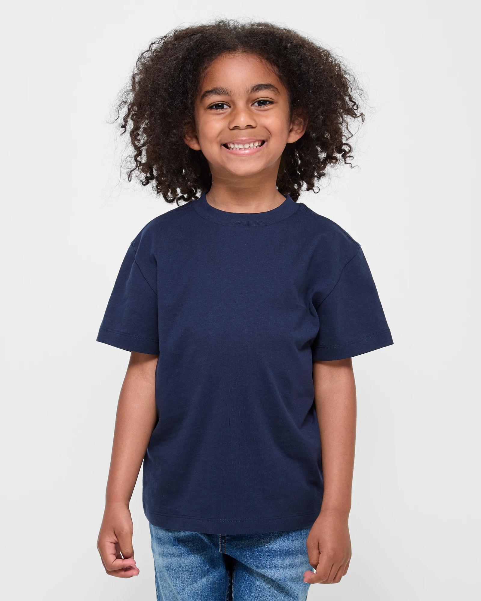 2 Target Kids Australian Cotton Short Sleeve Top 2 Pack NAVY BLUE, 2 of 5