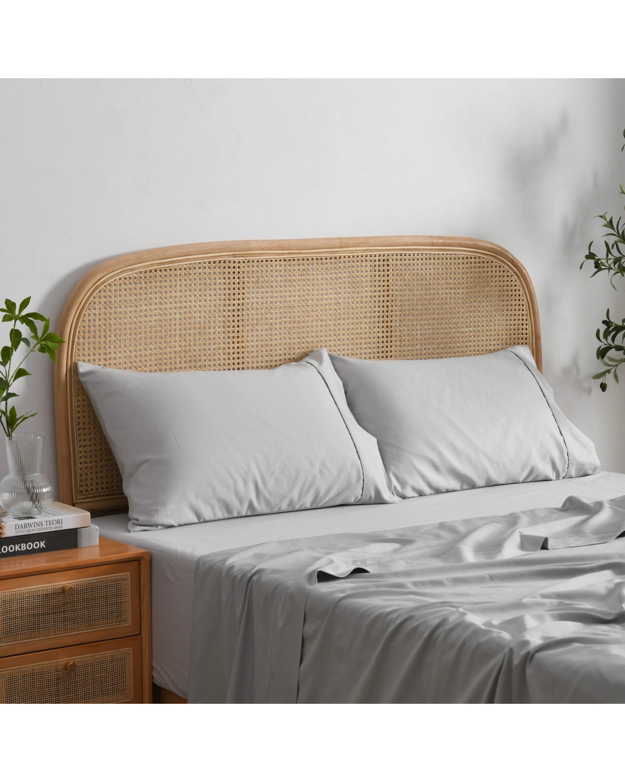 3 Dreamaker 1500TC Cotton Rich Sateen Sheet Set - Single Bed - Dove Grey, 3 of 6