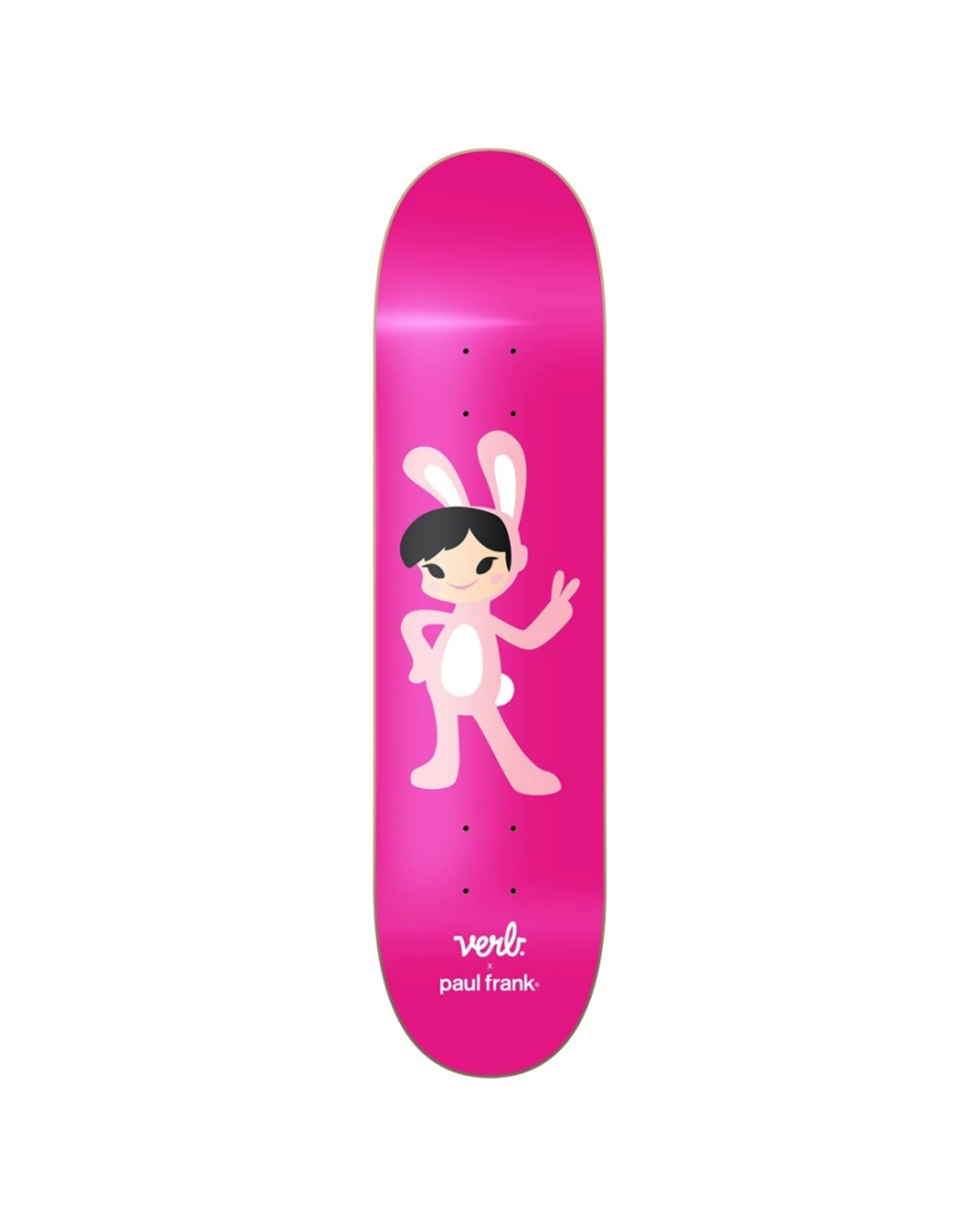 1 Verb X Paul Frank Skateboard 8.25" Deck Premium Maple Core Bunny Girl, 1 of 4