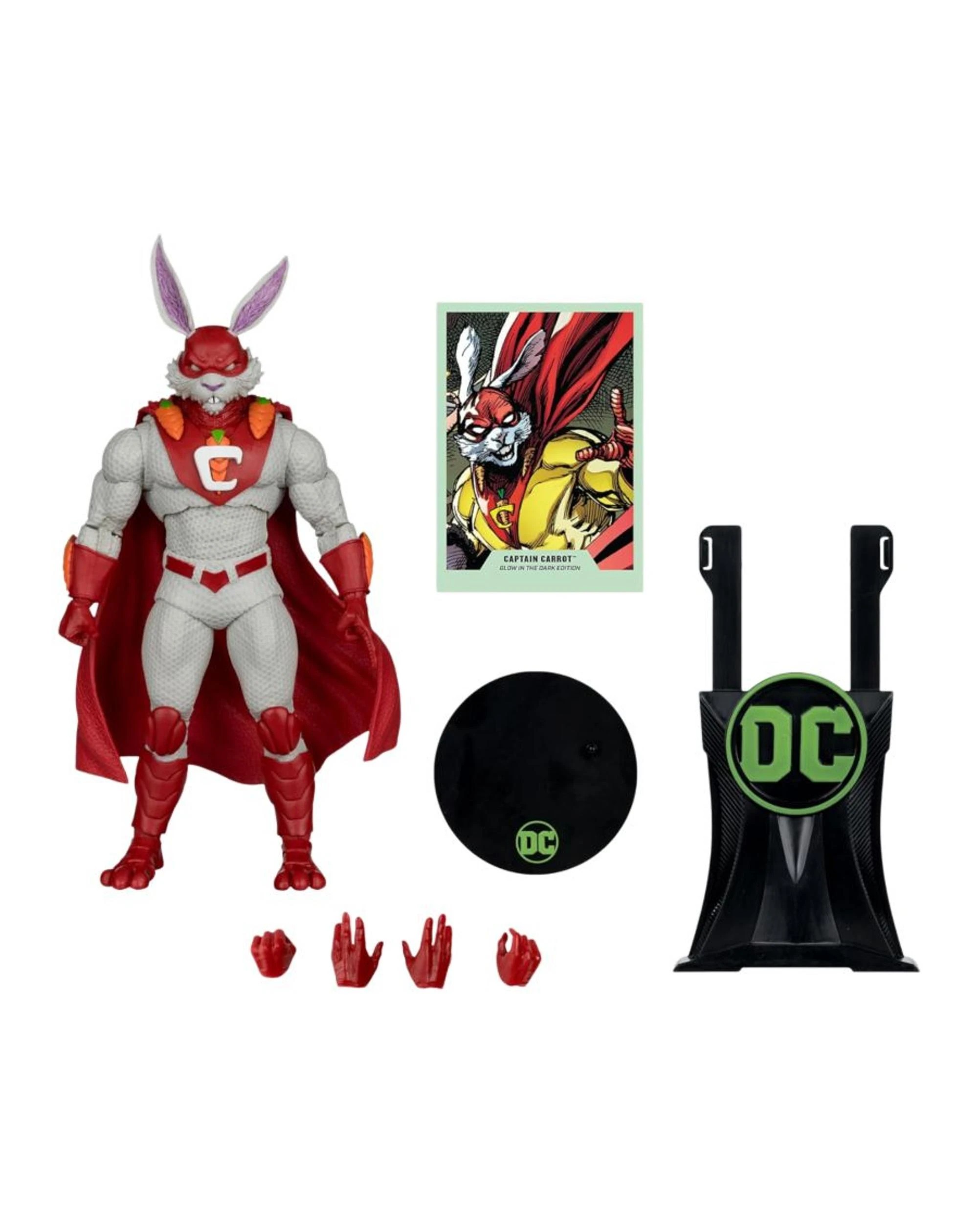 3 DC Multiverse Justice League Captain Carrot Glow in the Dark 7 Inch Figure, 3 of 9