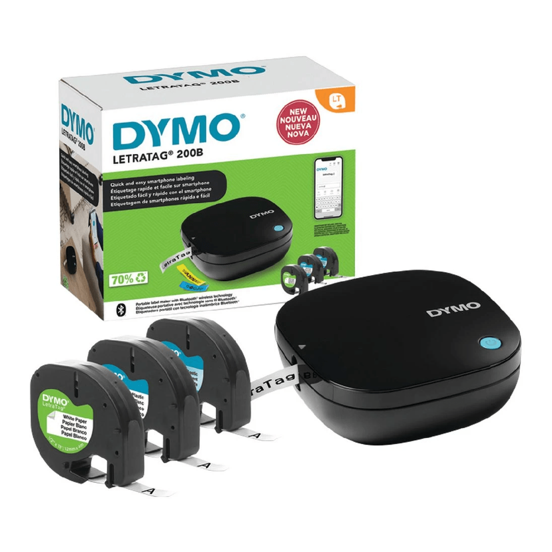 1 Dymo LetraTag Bluetooth Labeller 200B Value Pack, 1 of 2