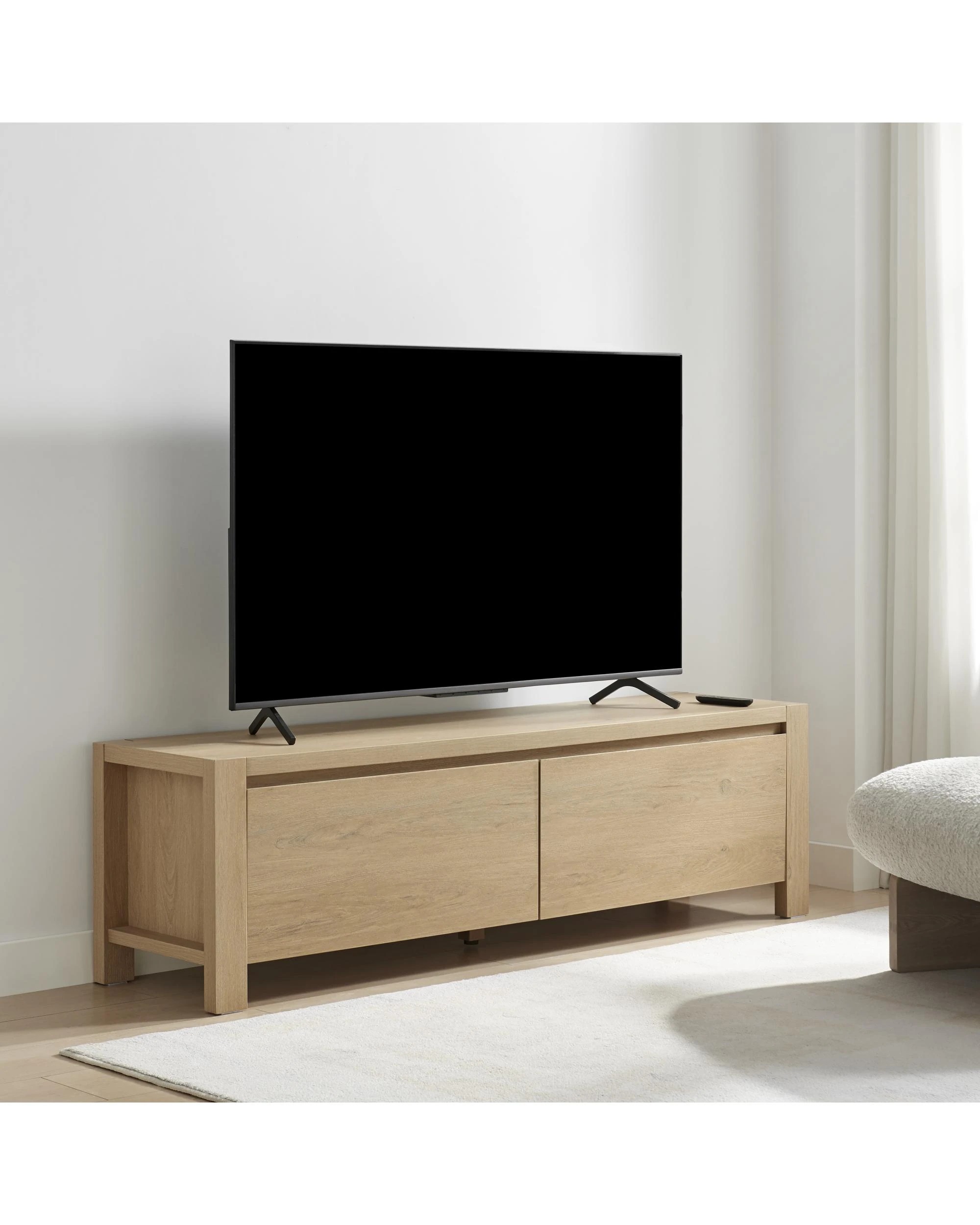3 Kodu Entertainment TV Unit 2 Drawers - Natural, 3 of 9