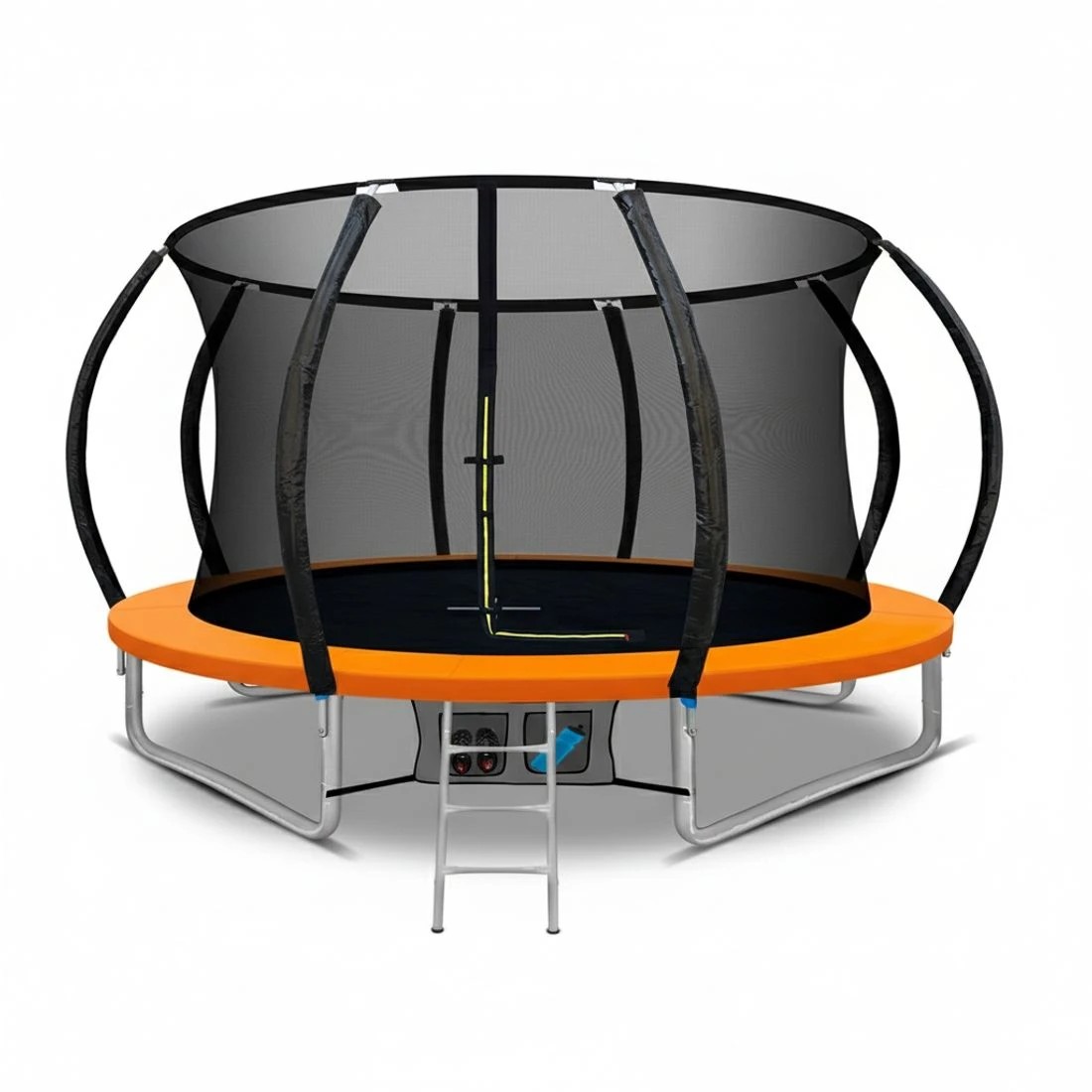 6 Everfit 12FT Trampoline for Kids w/ Ladder Enclosure Safety Net Rebounder - Orange, 6 of 7