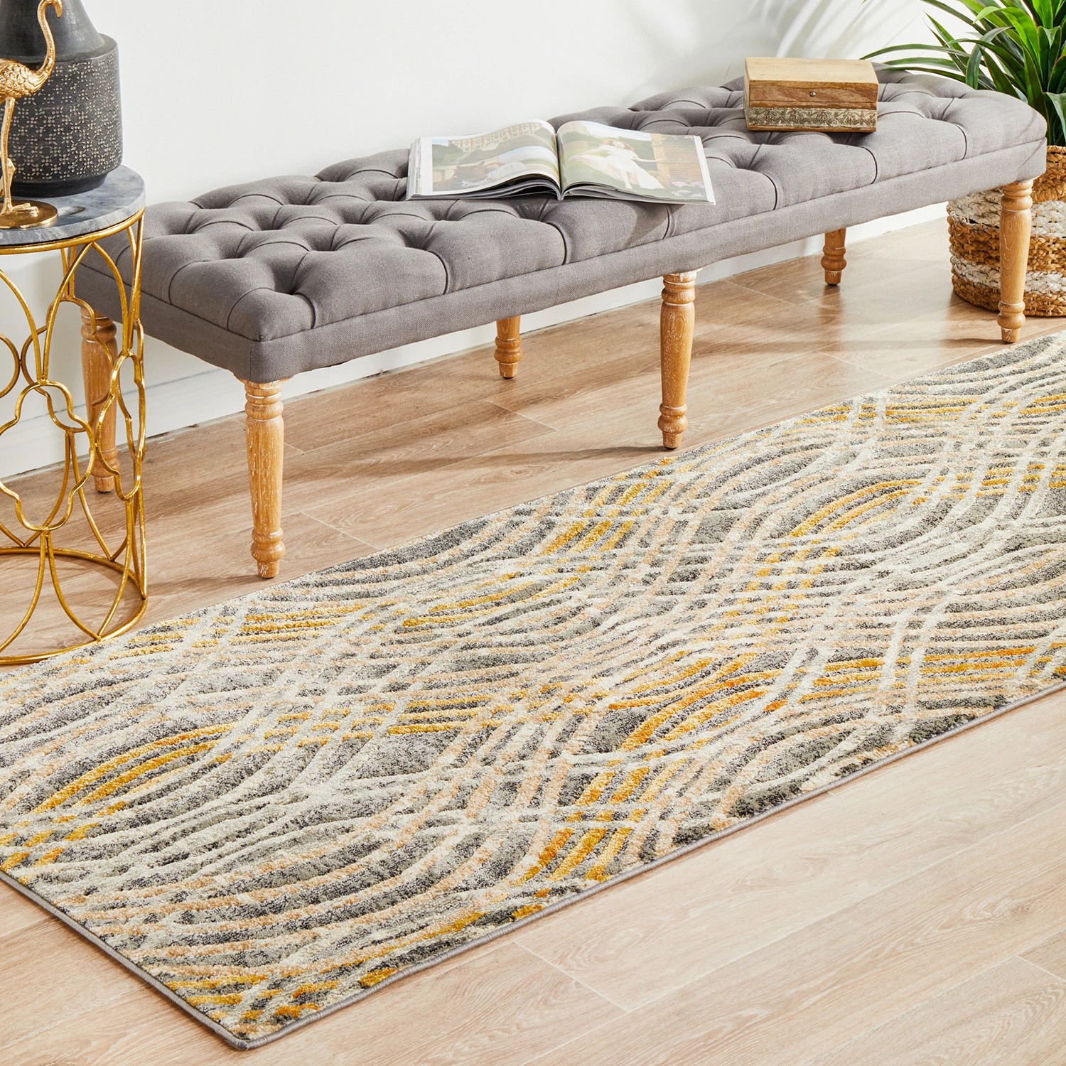 3 Common Ground Rugs Wonderland 300x80cm - Medium Runner Power Loomed Pet Friendly Rug - Brown, 3 of 9