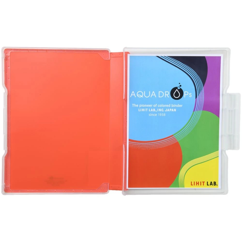 3 Aqua Drops Document Case Slim A4 Vivid Red, 3 of 3