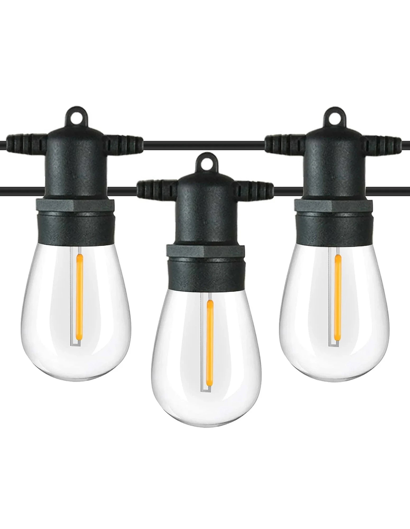 1 LumiFx 20 Bulb Solar Outdoor Festoon Lights - White, 1 of 10