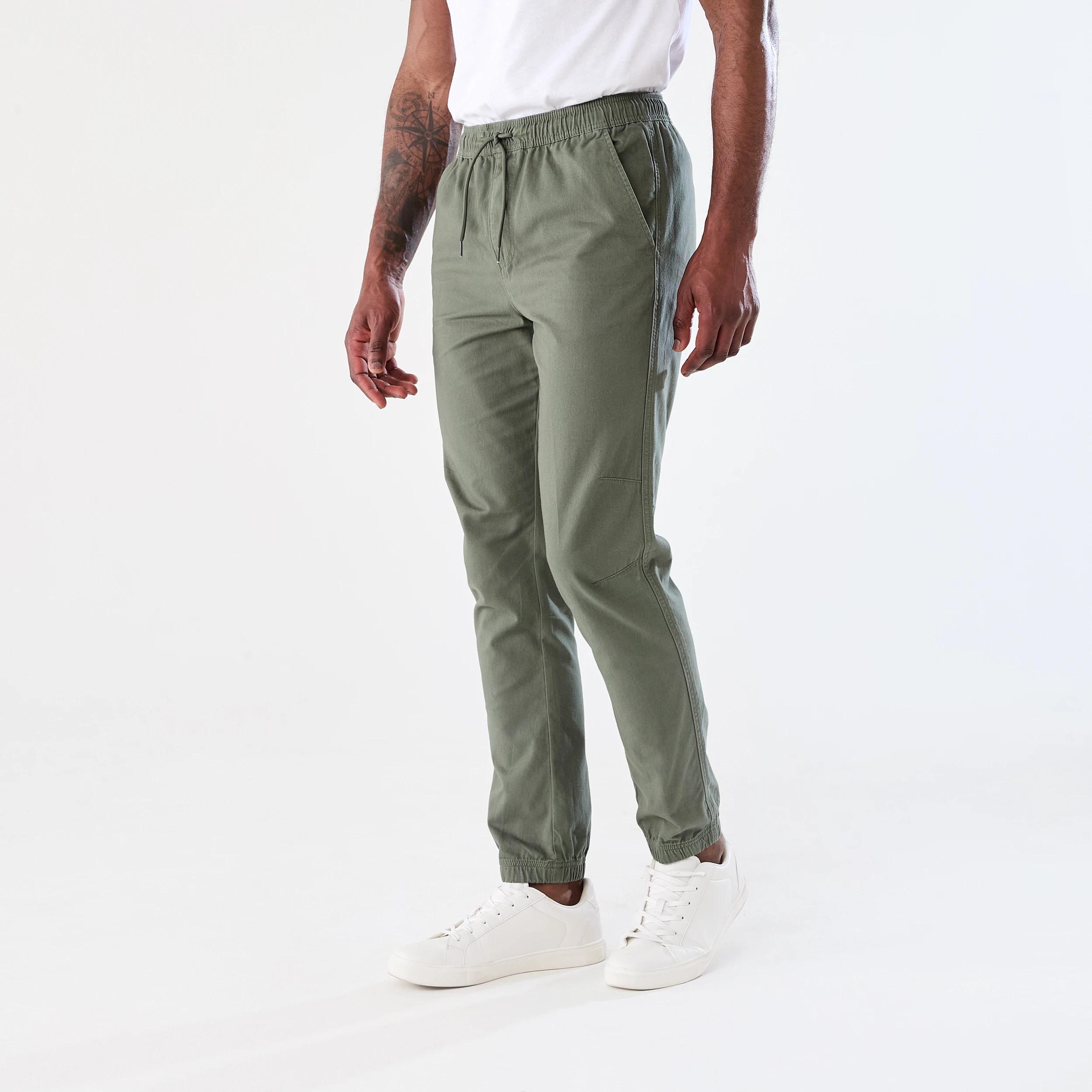 2 Elastic Waist Cuffed Joggers Grn Gum, 2 of 7