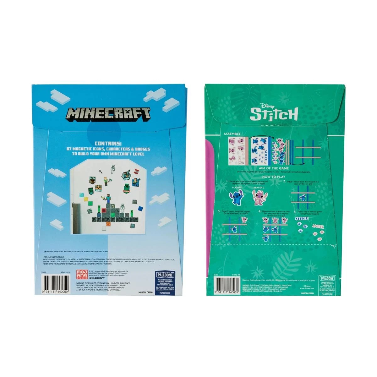 5 Licensed Stitch or Minecraft Magnets - Assorted, 5 of 5
